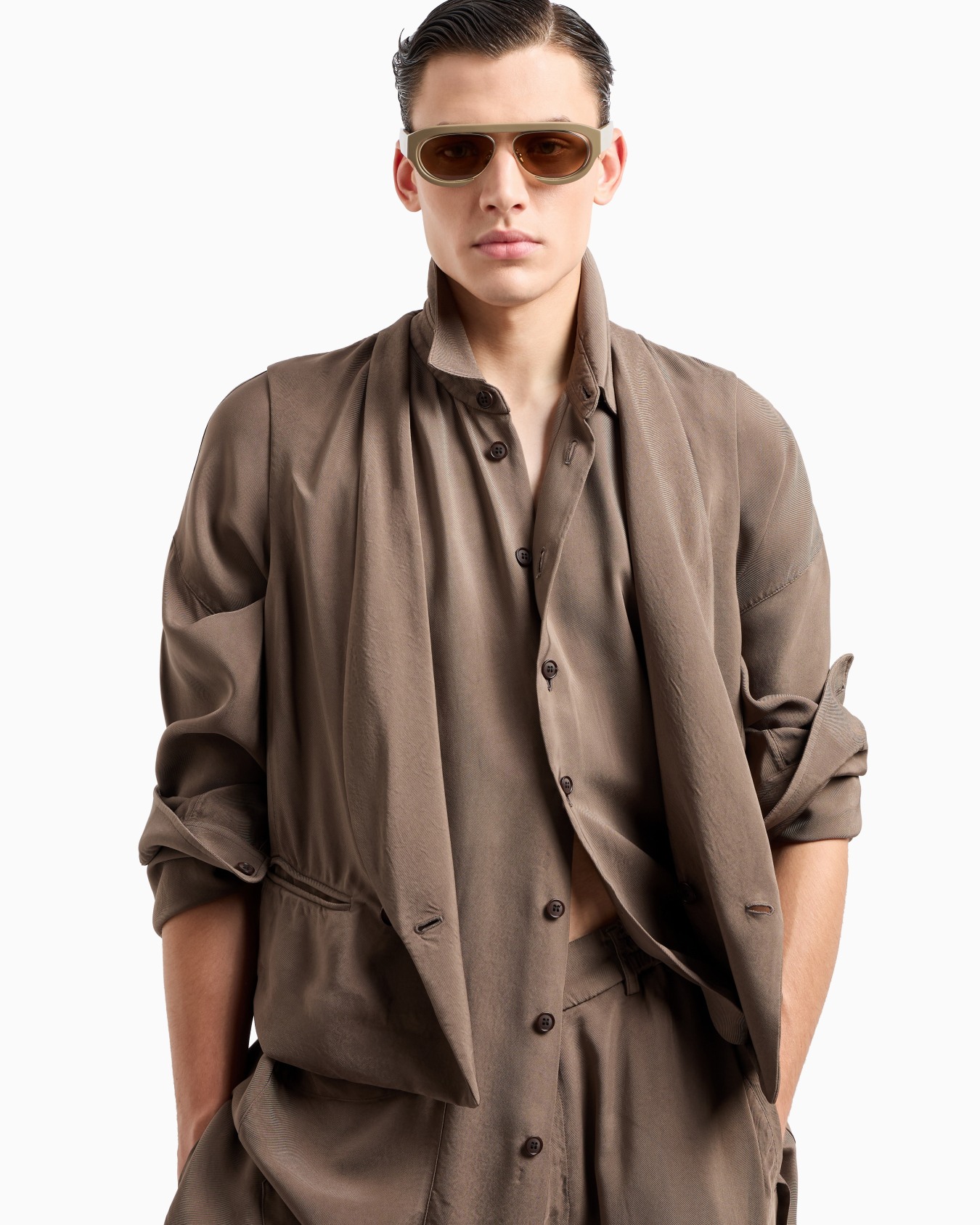 Hemdjacke aus Viskose Folie 6