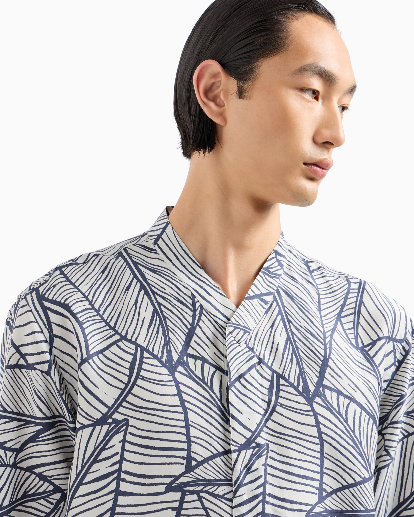 Camisa en habotai de seda estampada Diapositiva 4