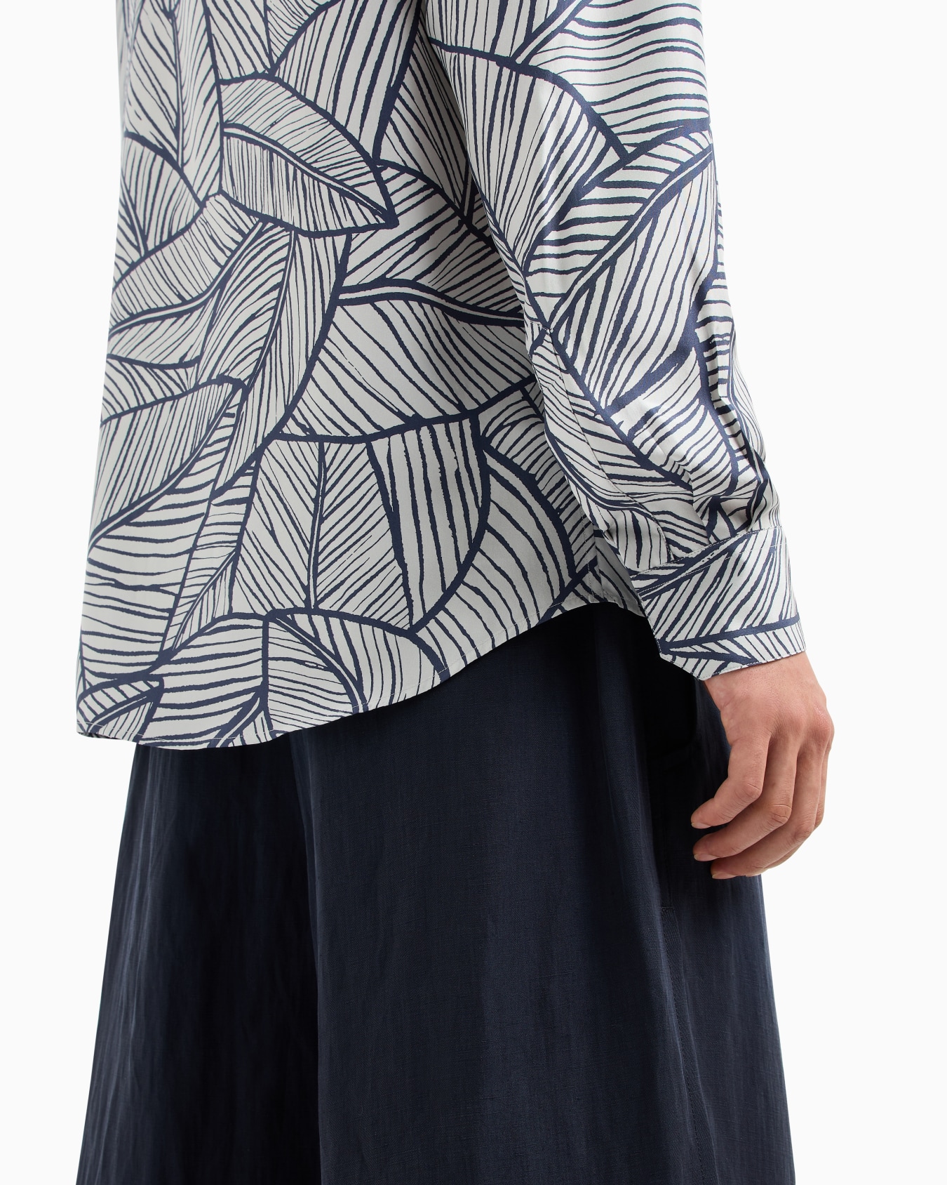Camisa en habotai de seda estampada Diapositiva 5