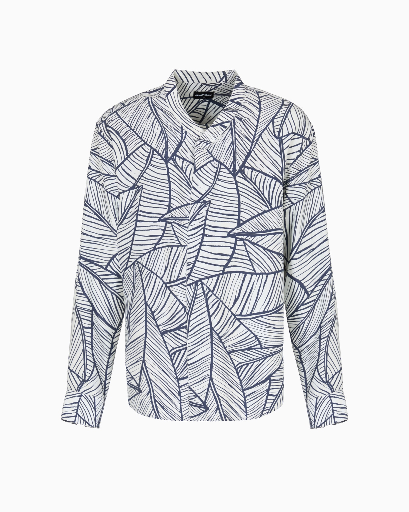 Camisa en habotai de seda estampada Diapositiva 0