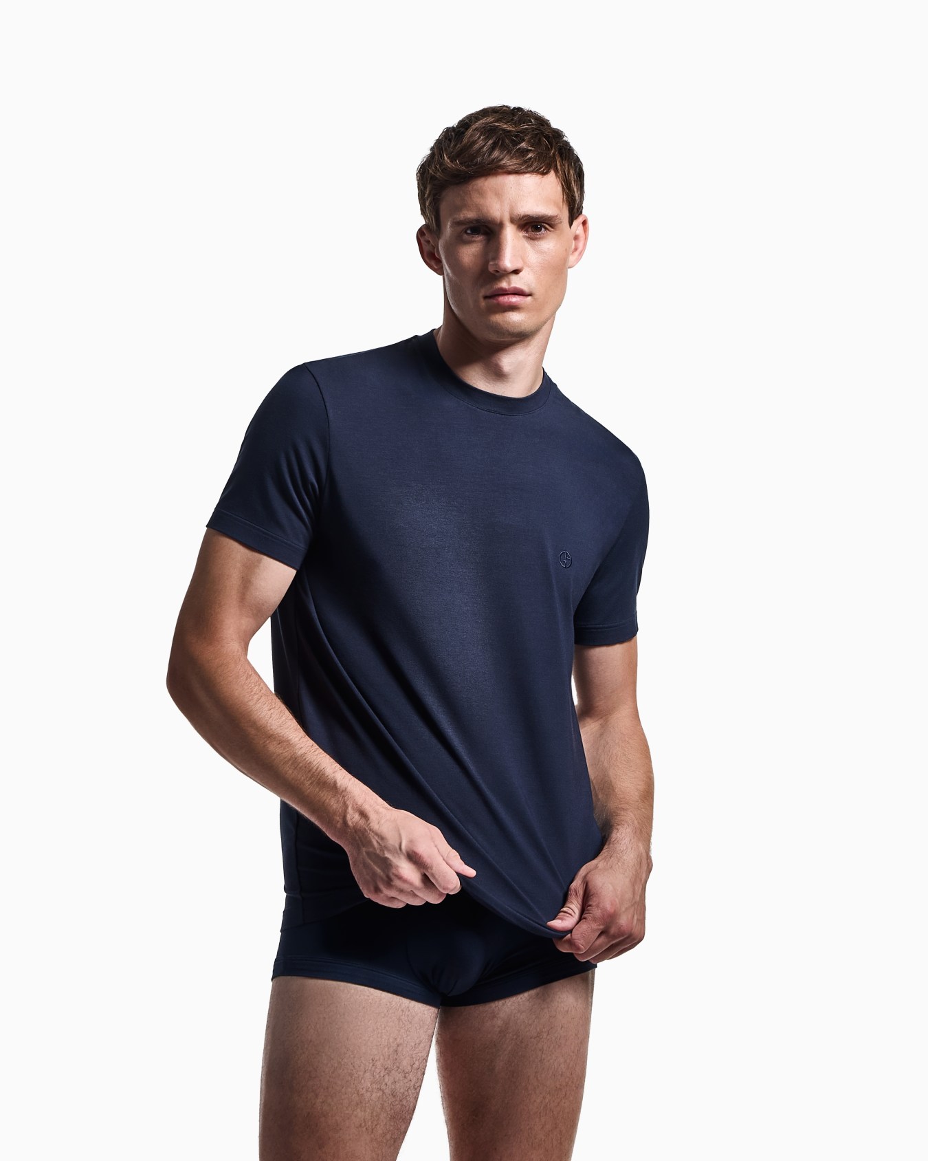 Rundhals-T-Shirt aus Baumwolle im Loungewear-Look Folie 1