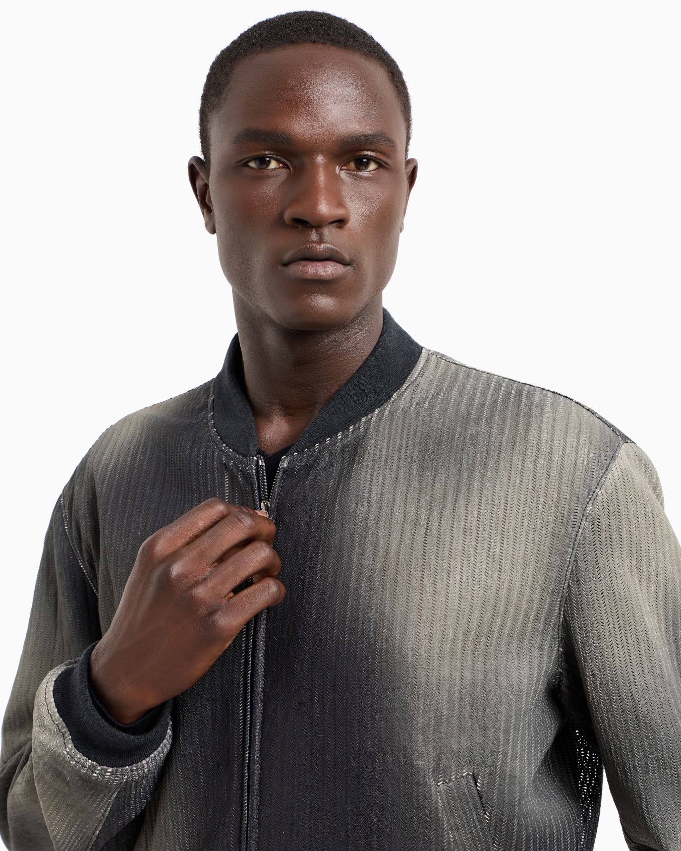 Blouson en nappa ajouré et imprimé Diapositive 4