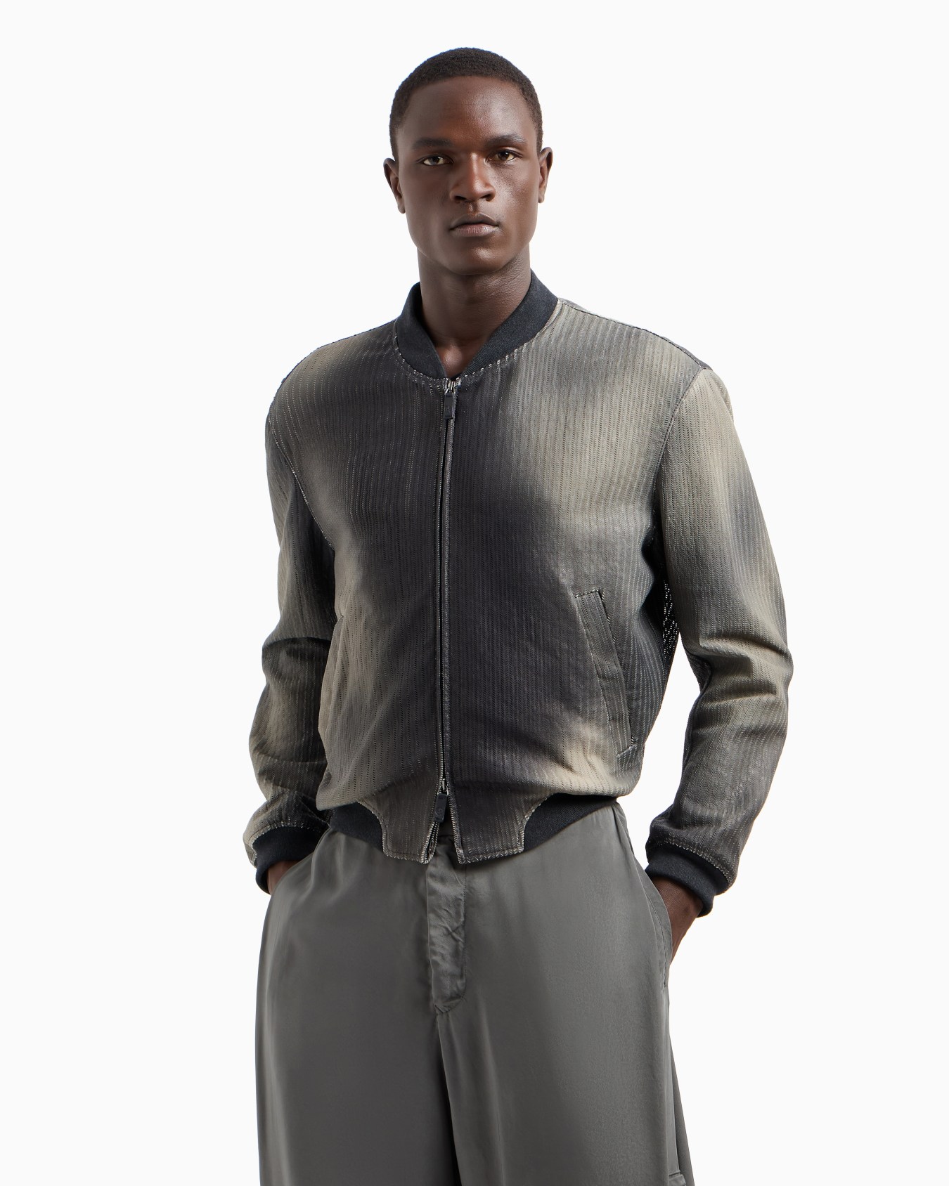 Blouson en nappa ajouré et imprimé Diapositive 3