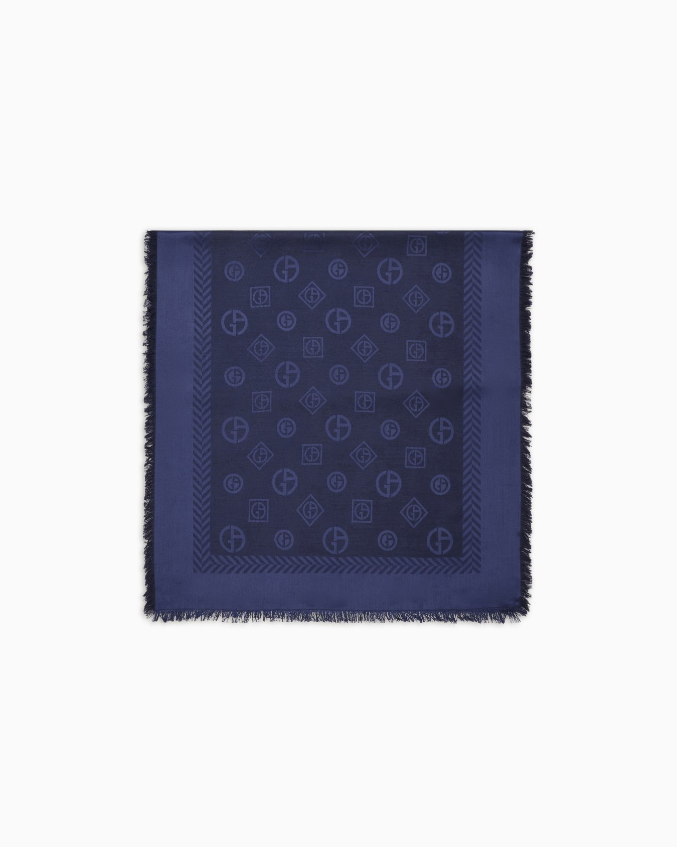 Monogram jacquard virgin-wool and silk stole Slide 0
