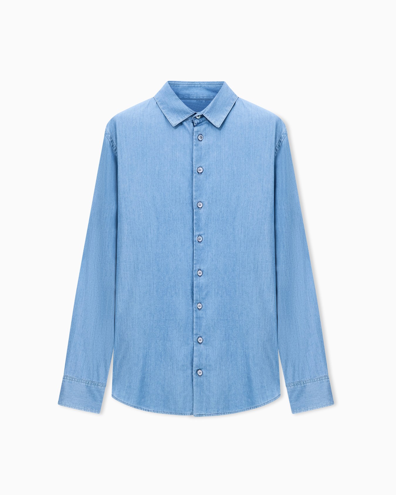 Regular-fit shirt in cotton denim Slide 0