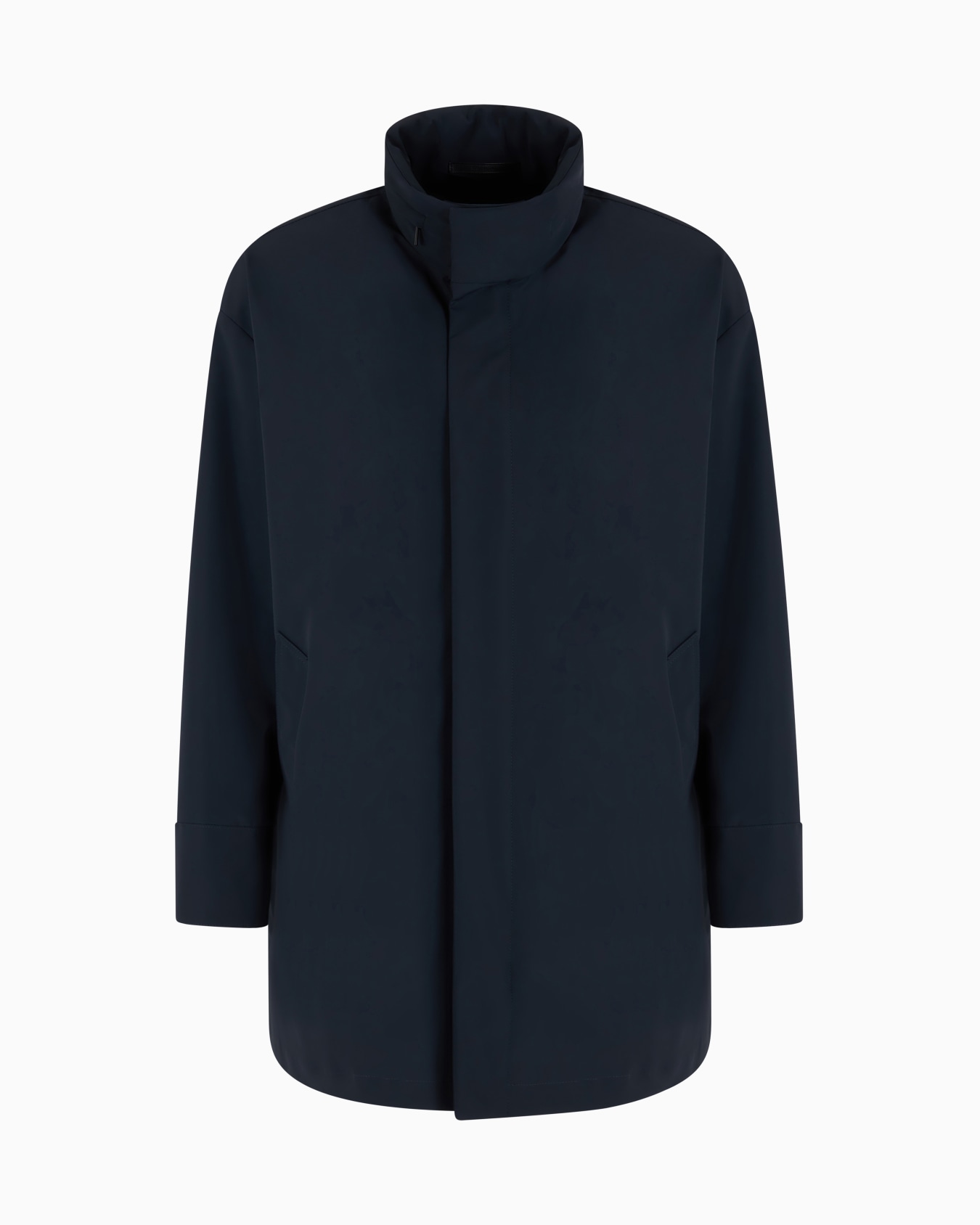 Stretch nylon pea coat Slide 0