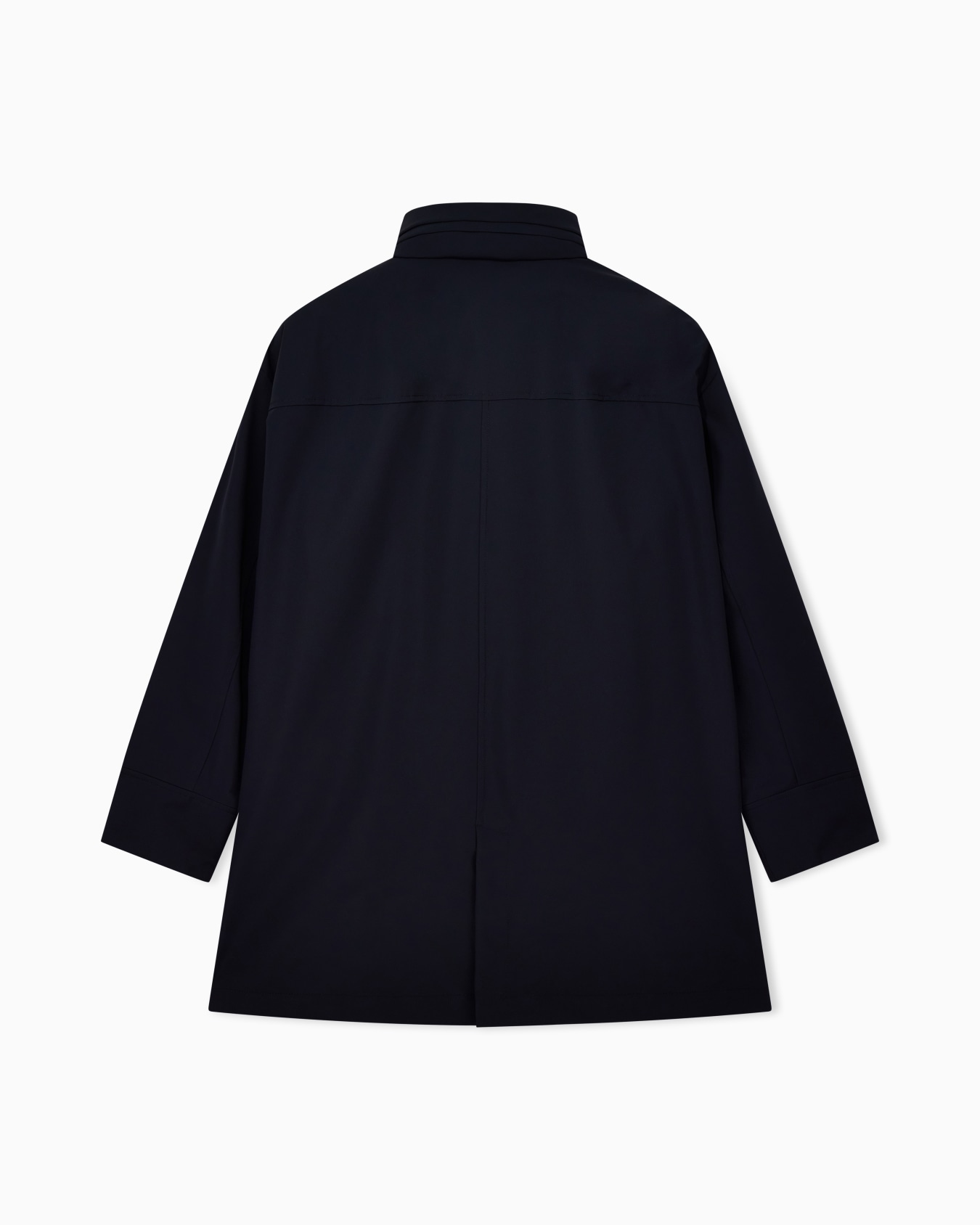 Stretch nylon pea coat Slide 2