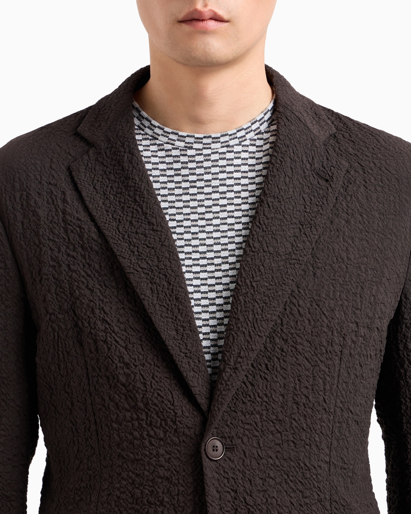 Stretch virgin wool single-breasted, jacket Slide 4