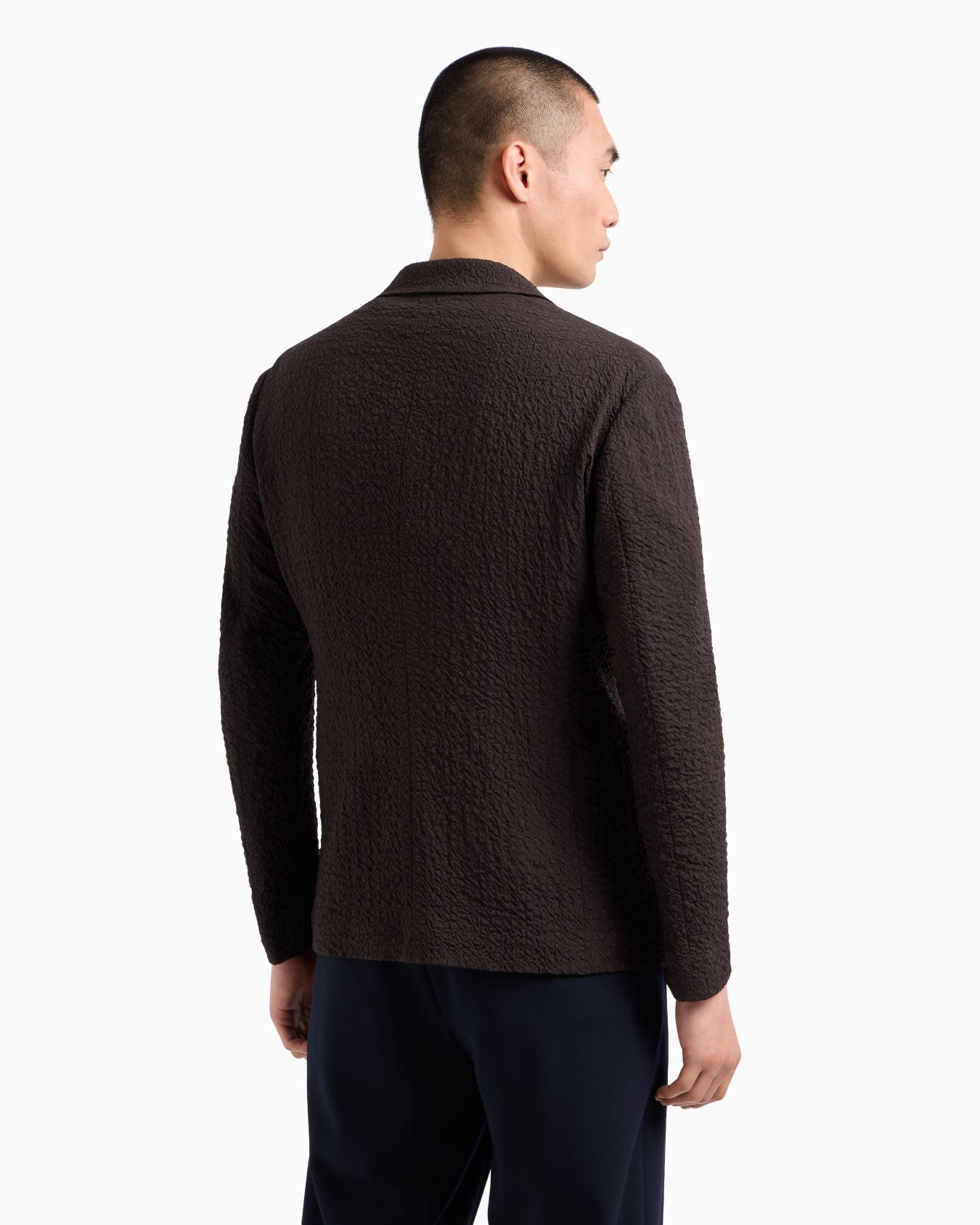 Stretch virgin wool single-breasted, jacket Slide 2