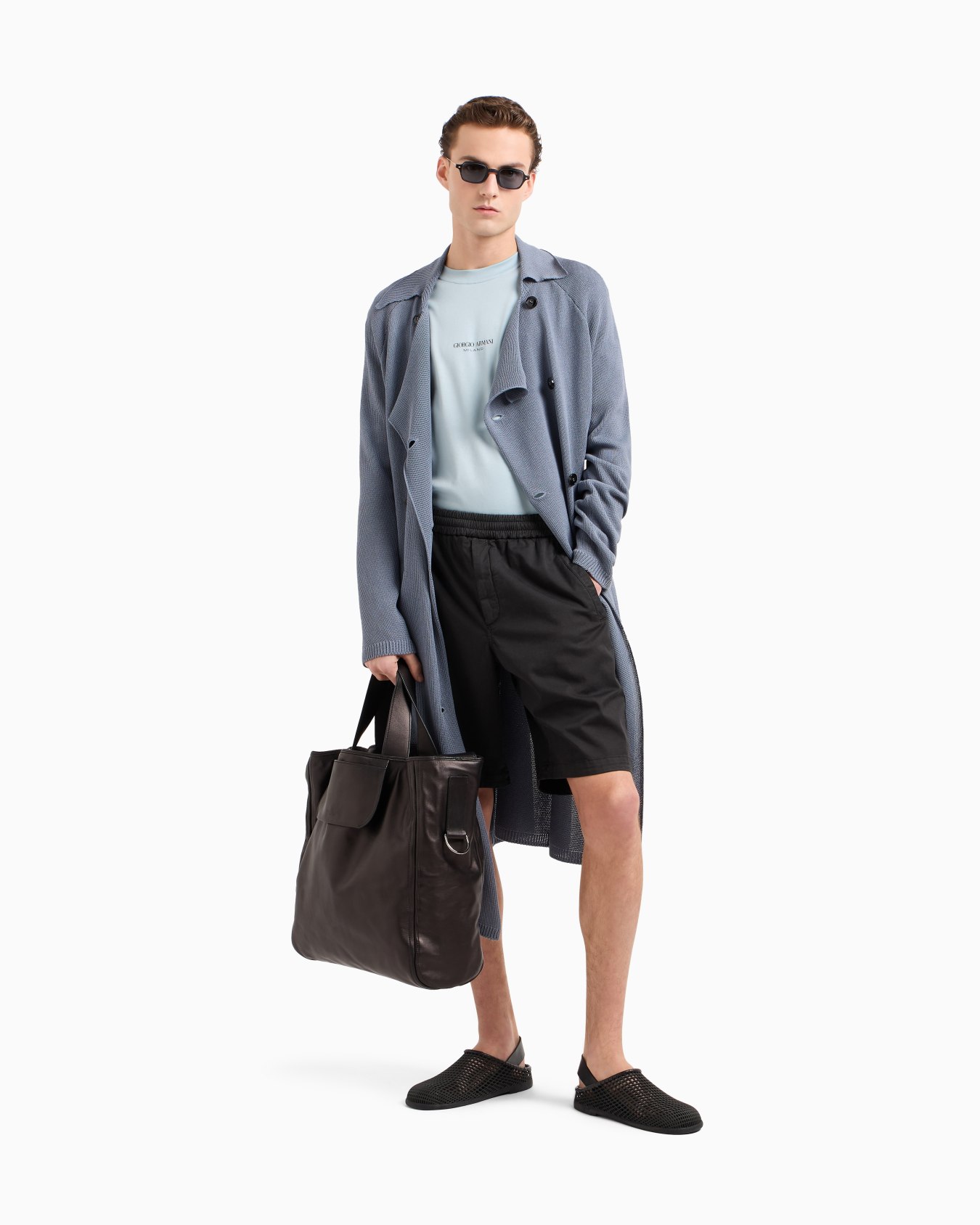 Bermuda shorts in stretch-cotton gabardine Slide 1