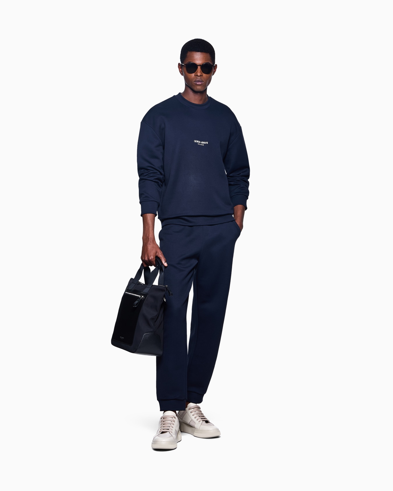 Pantalones de chándal en punto doble de mezcla de modal Diapositiva 1