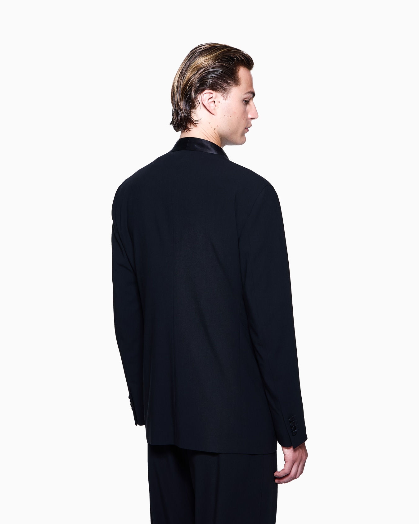 wool-crêpe double-breasted jacket Slide 2