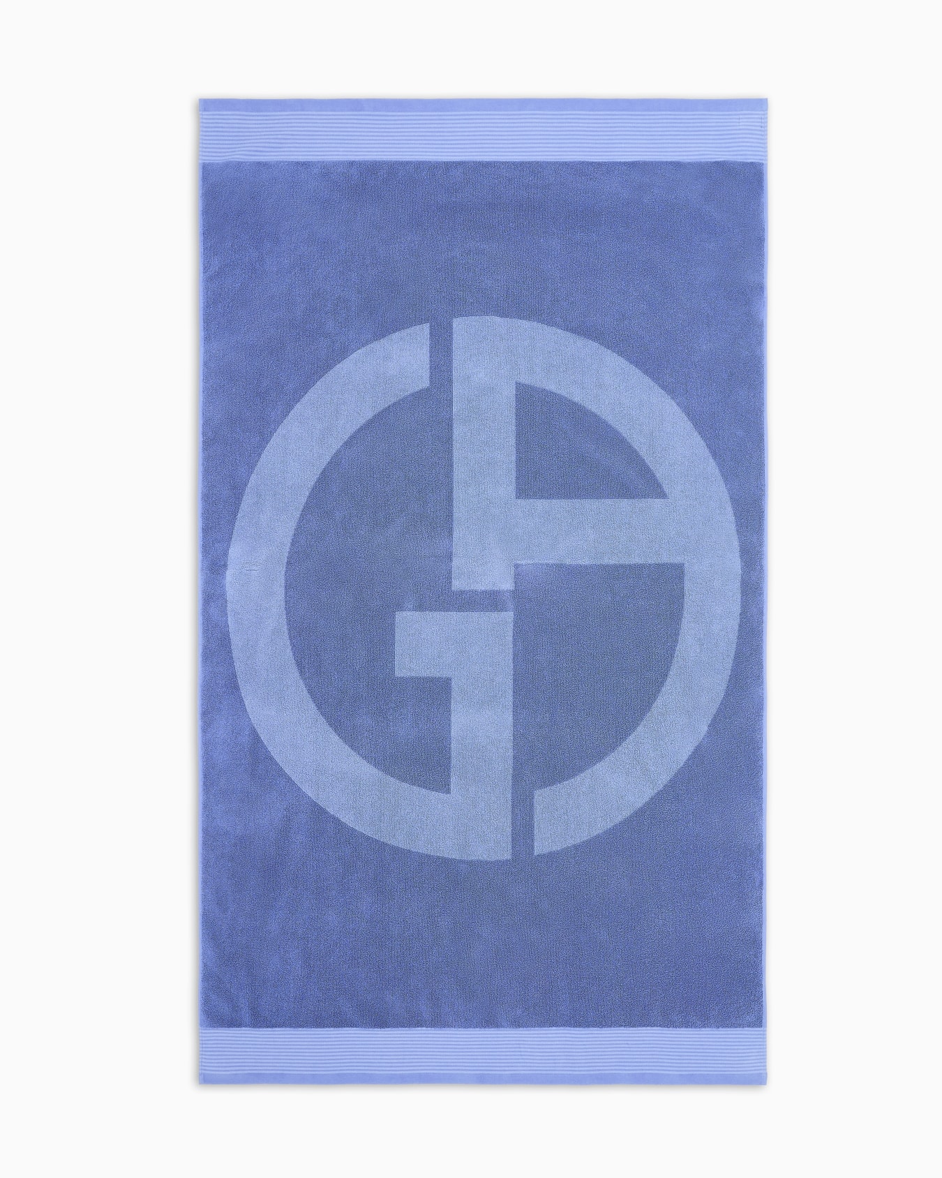 Cotton beach towel with jacquard logo Slide 0