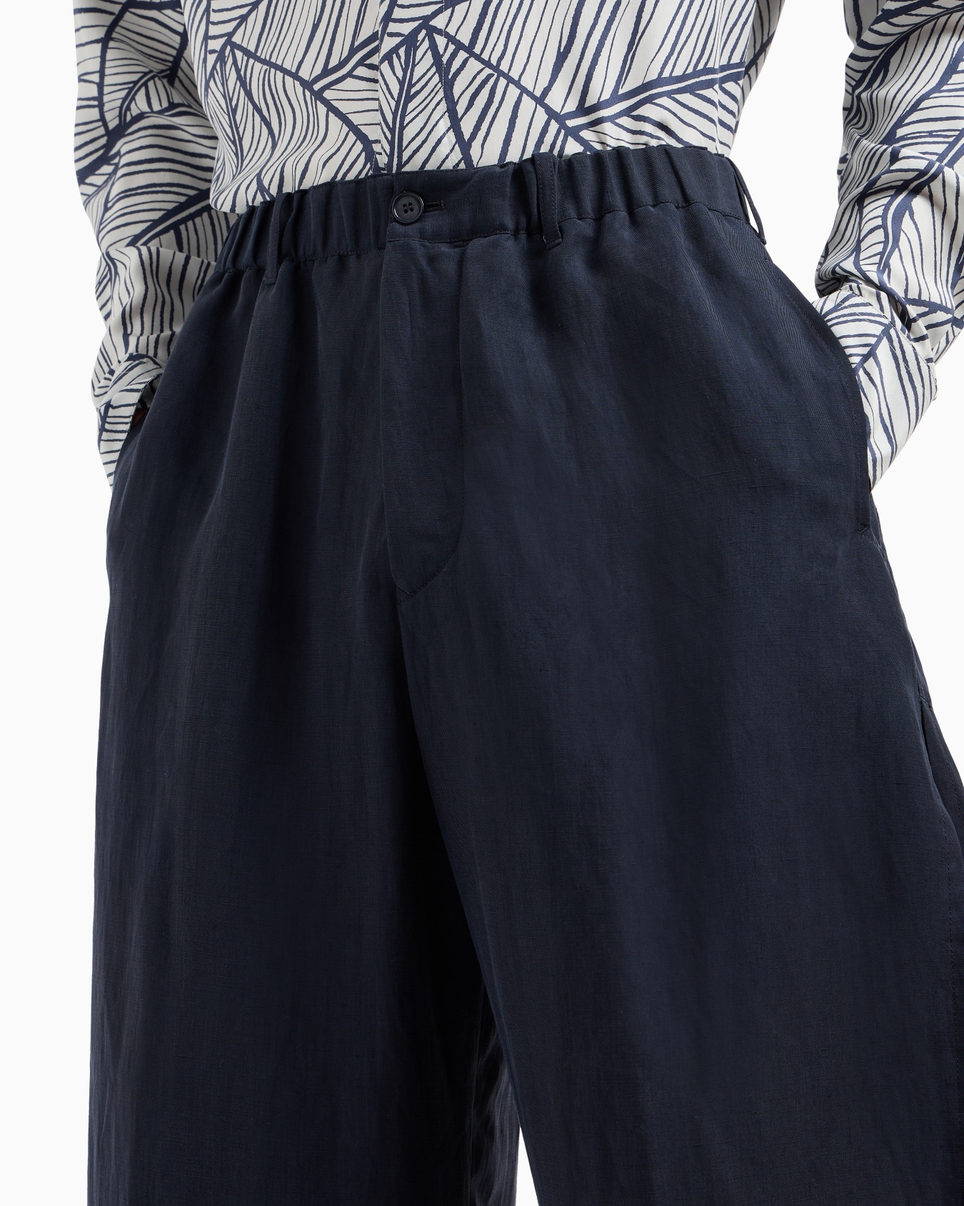 Linen and silk wide trousers Slide 5