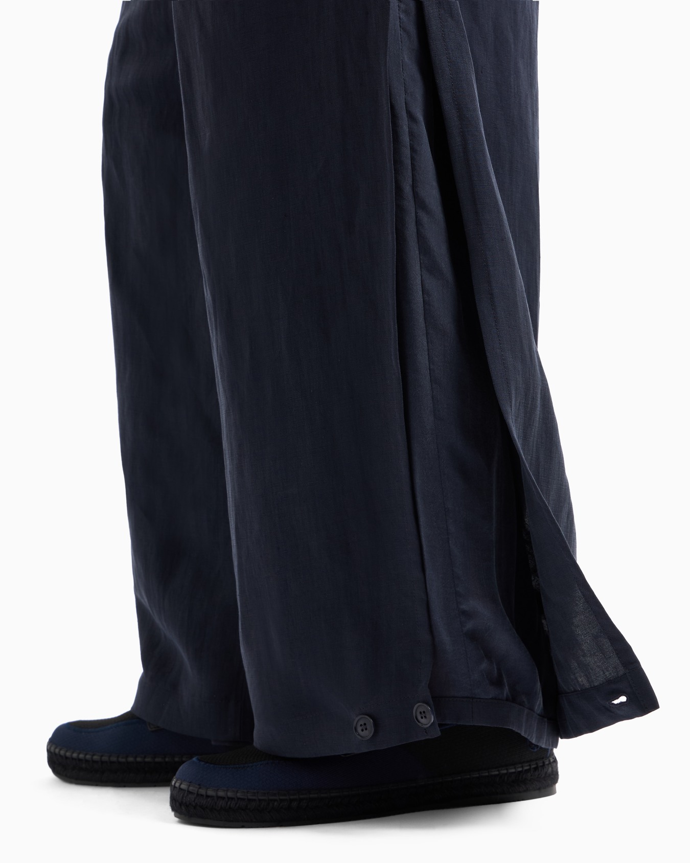 Linen and silk wide trousers Slide 6