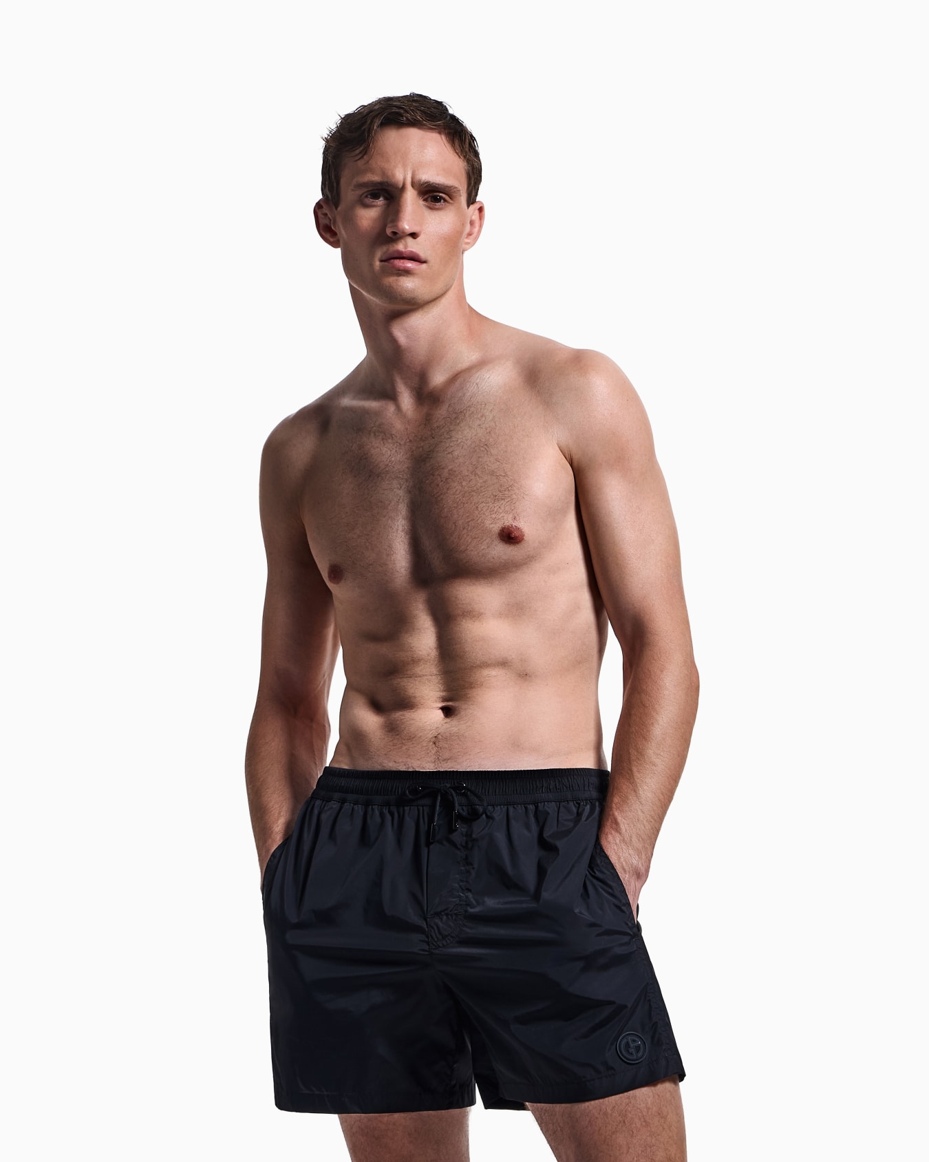 Elastic waist swim trunks Slide 1