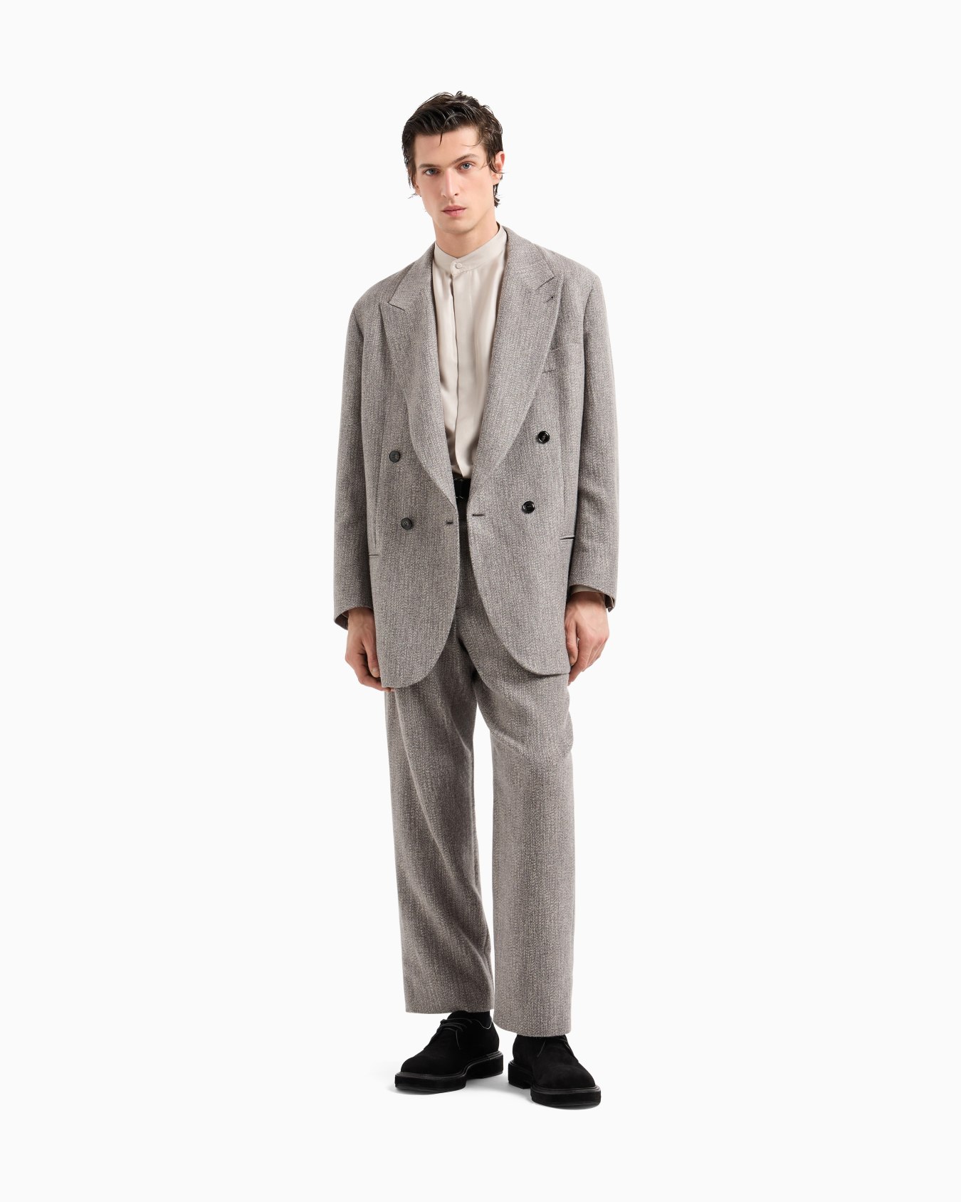 Slim-fit, silk-twill shirt Slide 1