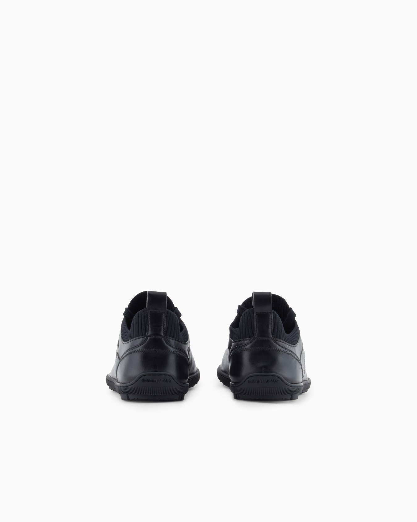 Lambskin and knit sneakers Slide 3