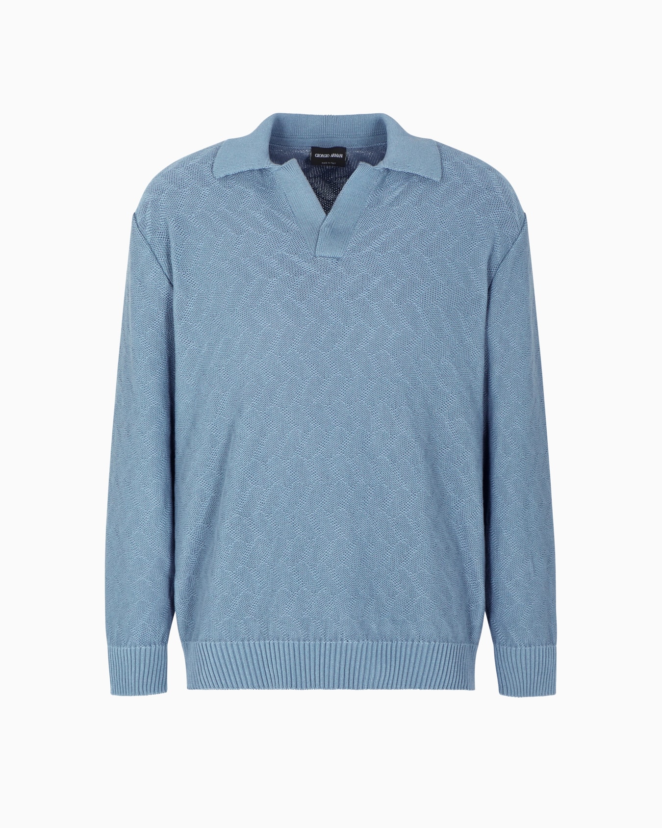 Maglia polo in cotone jacquard Slide 0