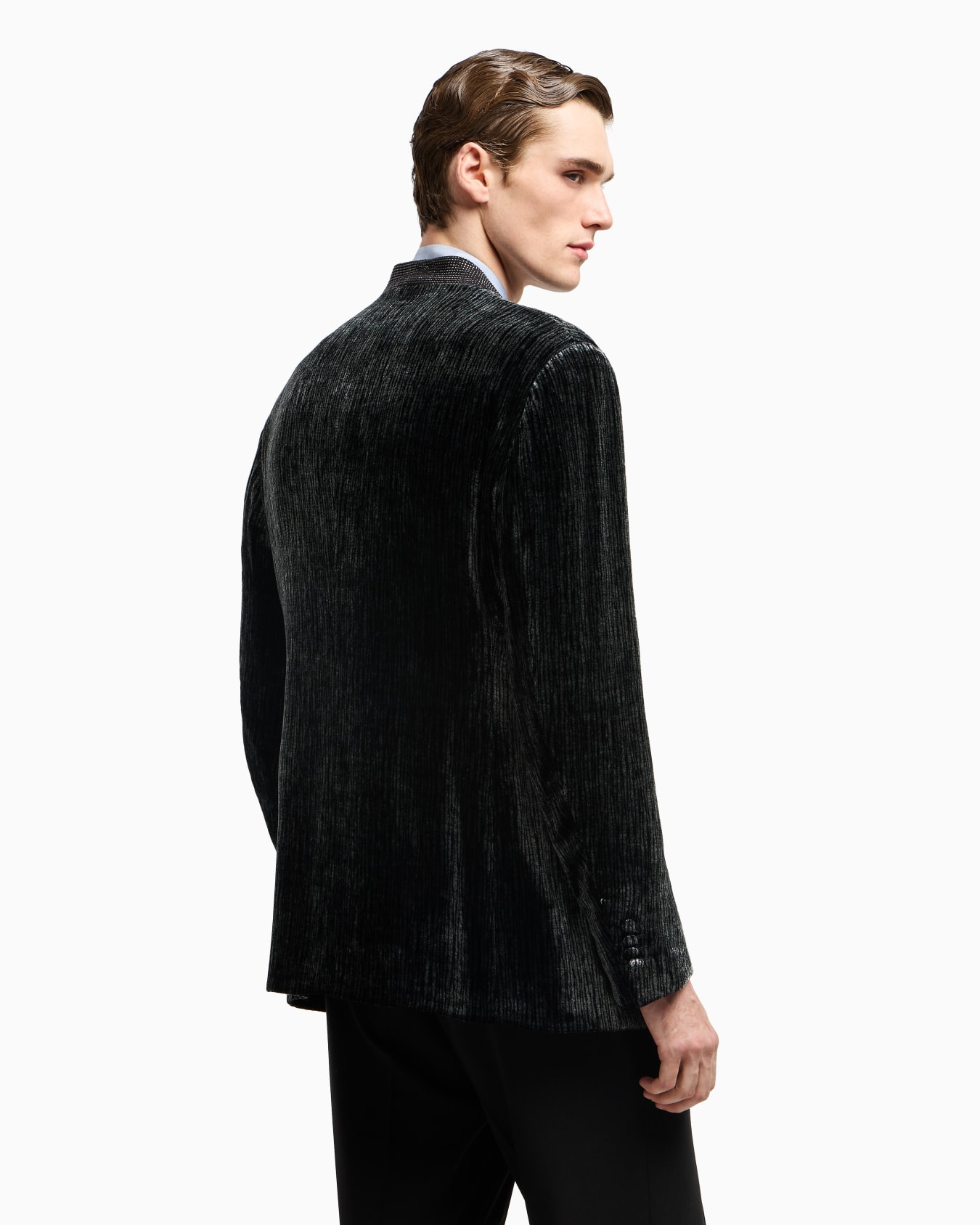 Upton Line lurex velvet and rhinestone tuxedo jacket Slide 2