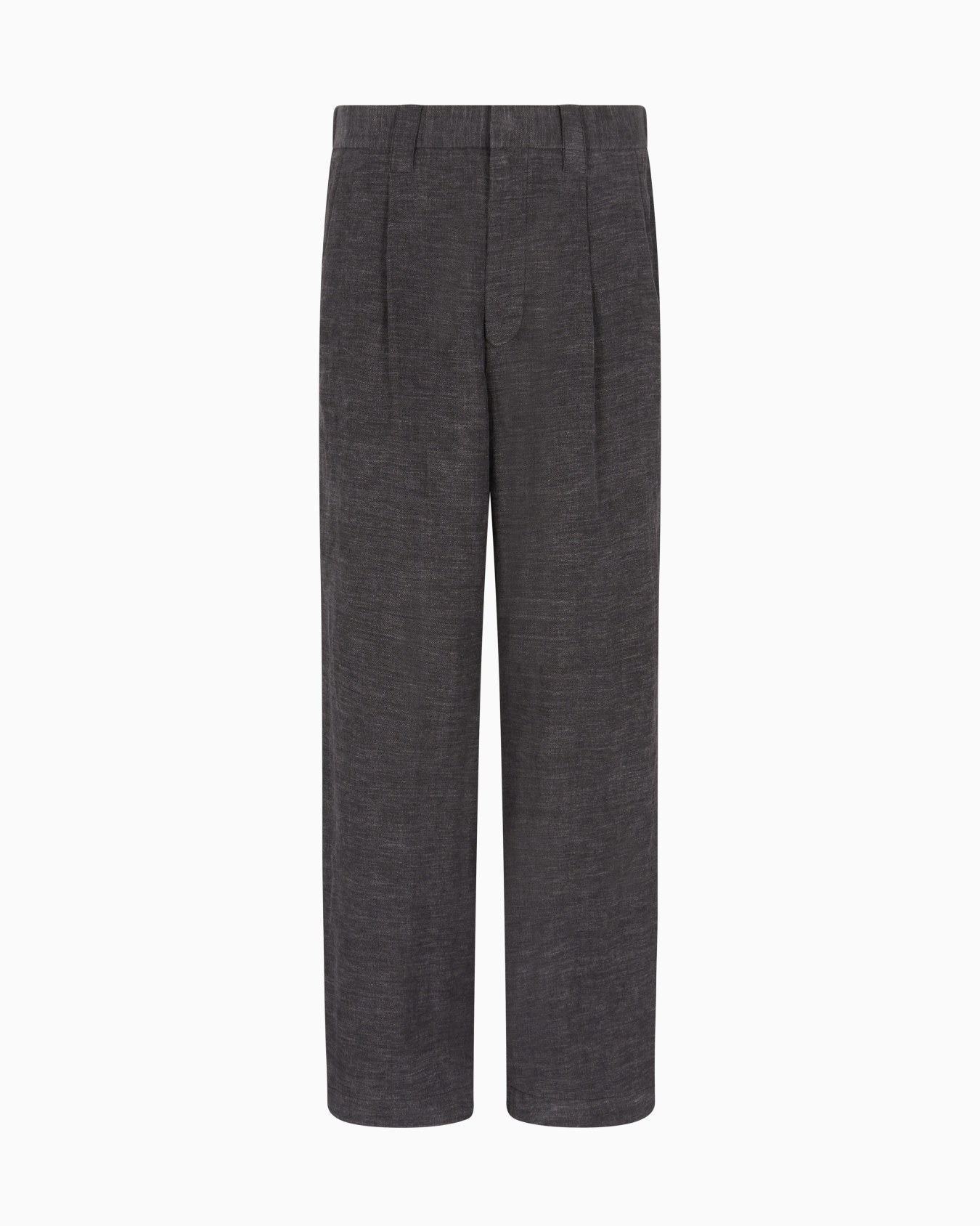 Pantalon à une pince en sergé de lin délavé Diapositive 0