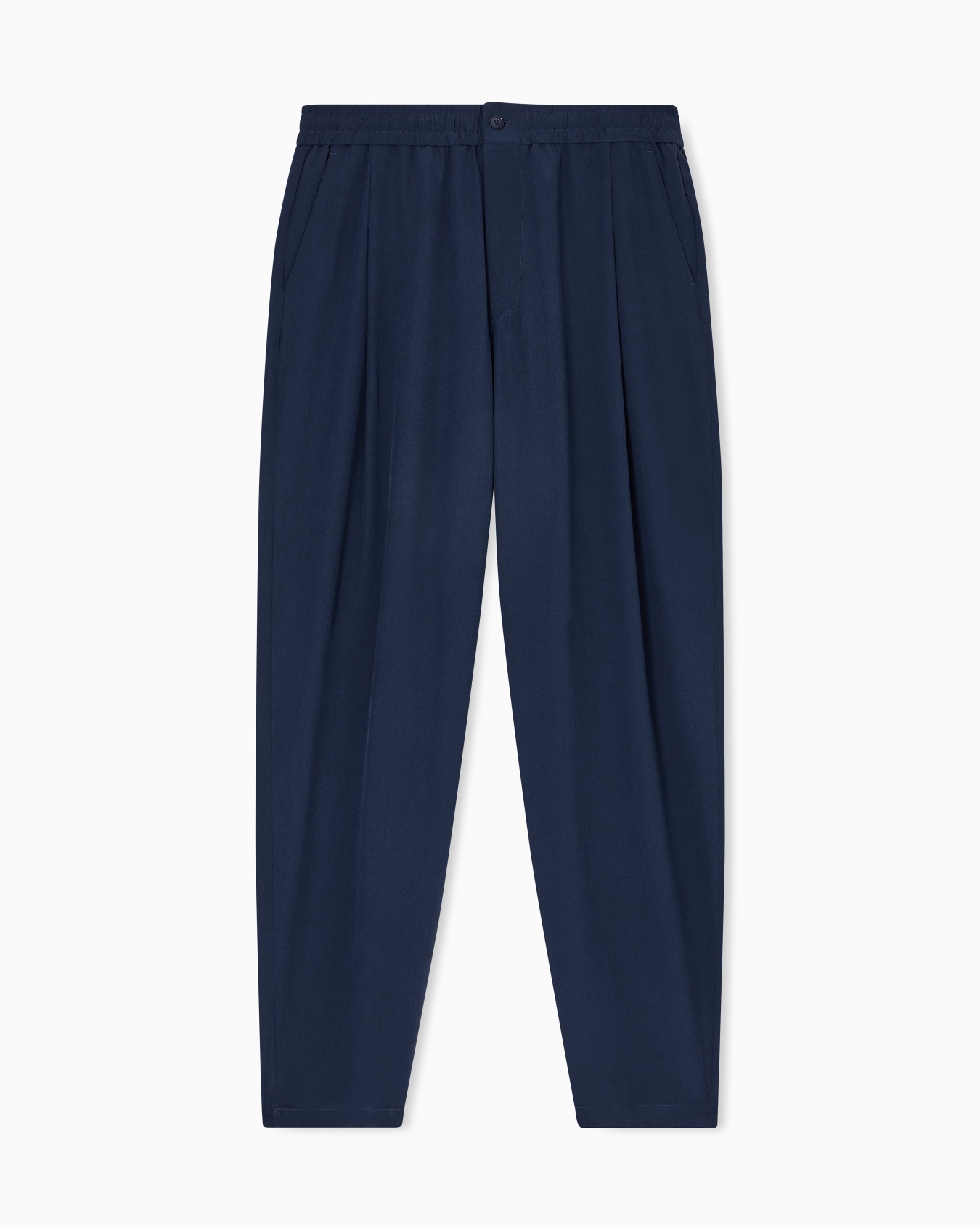 Pantalon sans pince en crêpe de soie Diapositive 0