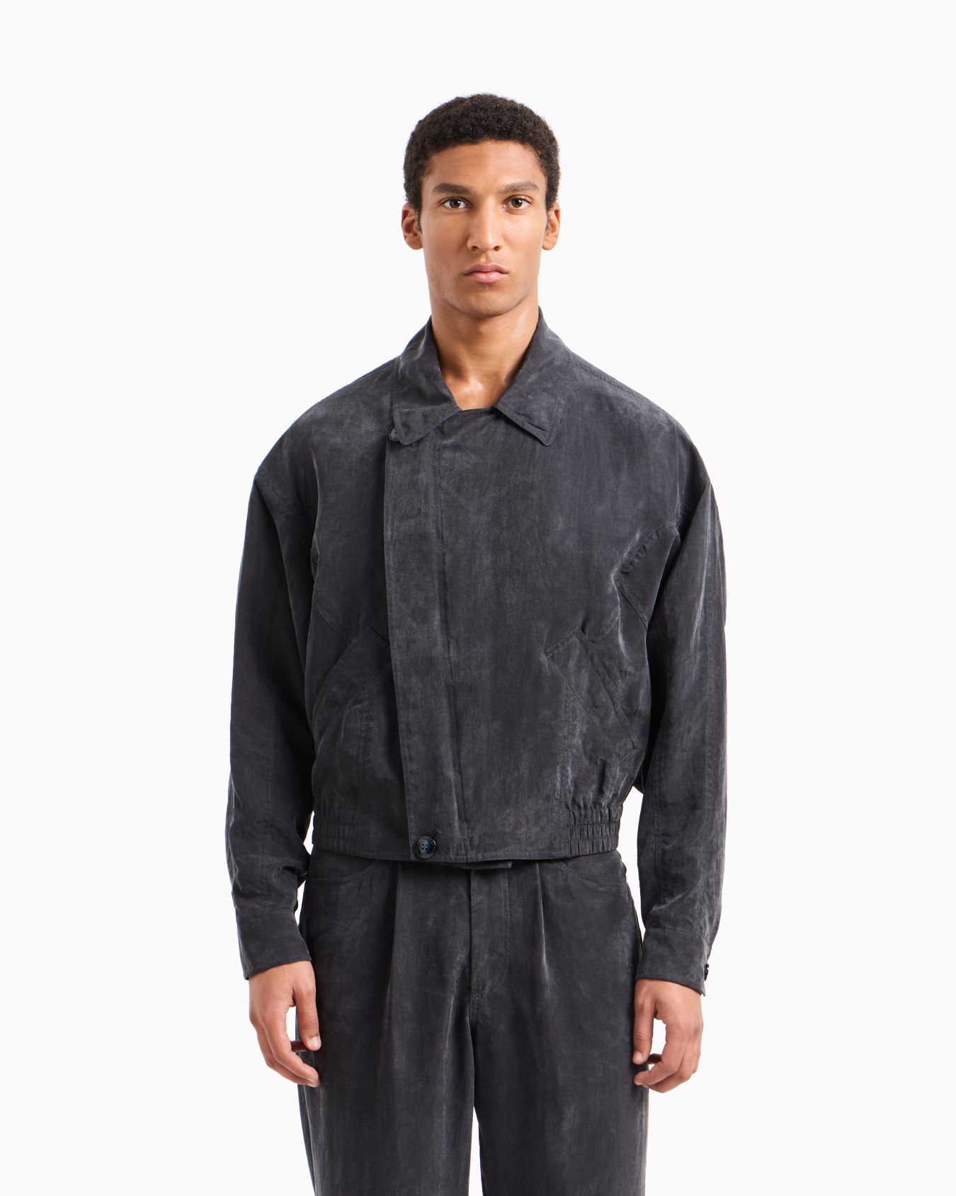 Faded Lyocell canvas blouson Slide 3