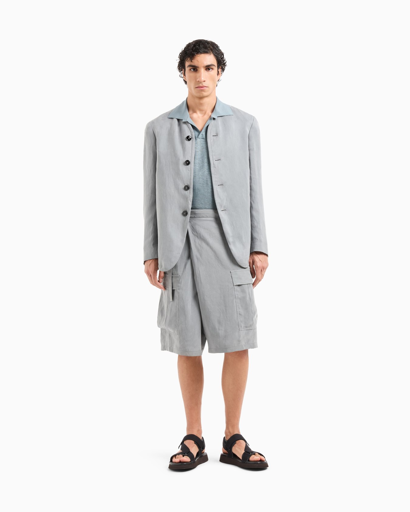 Faded Lyocell cargo Bermuda shorts Slide 2