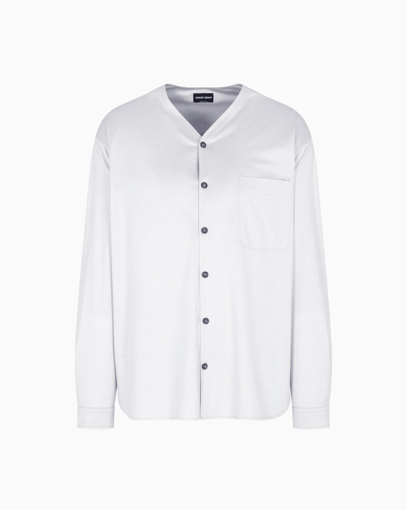 Silk-cotton interlock shirt Slide 0