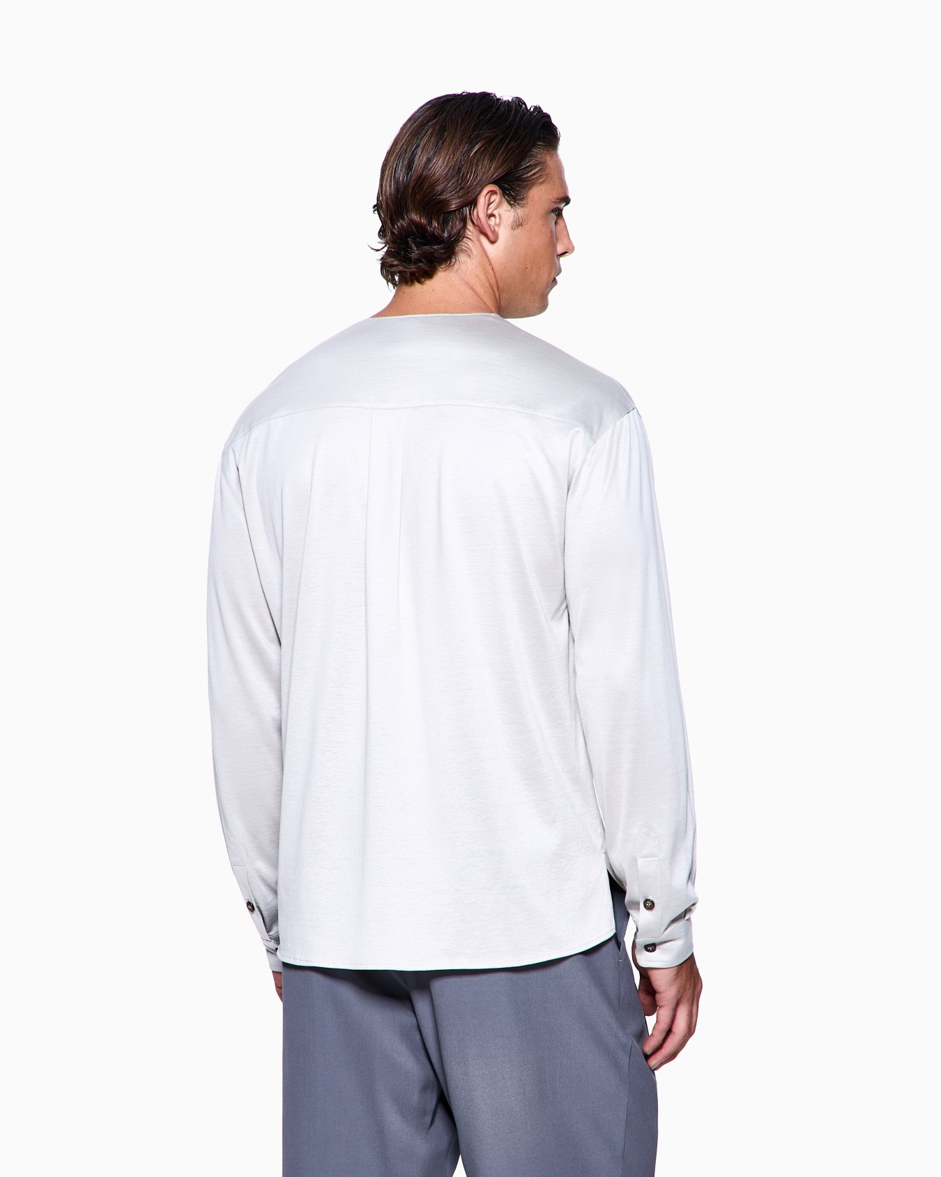 Silk-cotton interlock shirt Slide 2