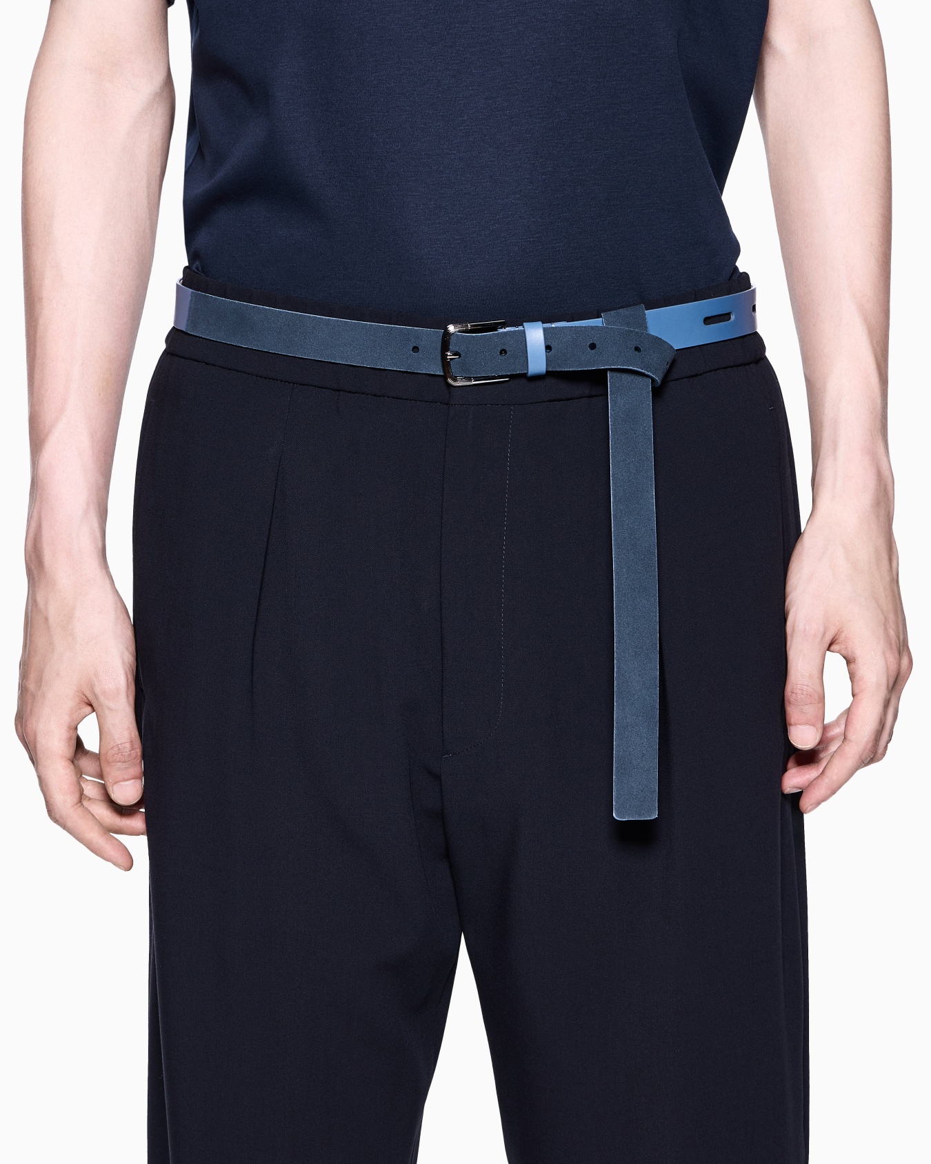 Suede and leather belt Slide 2