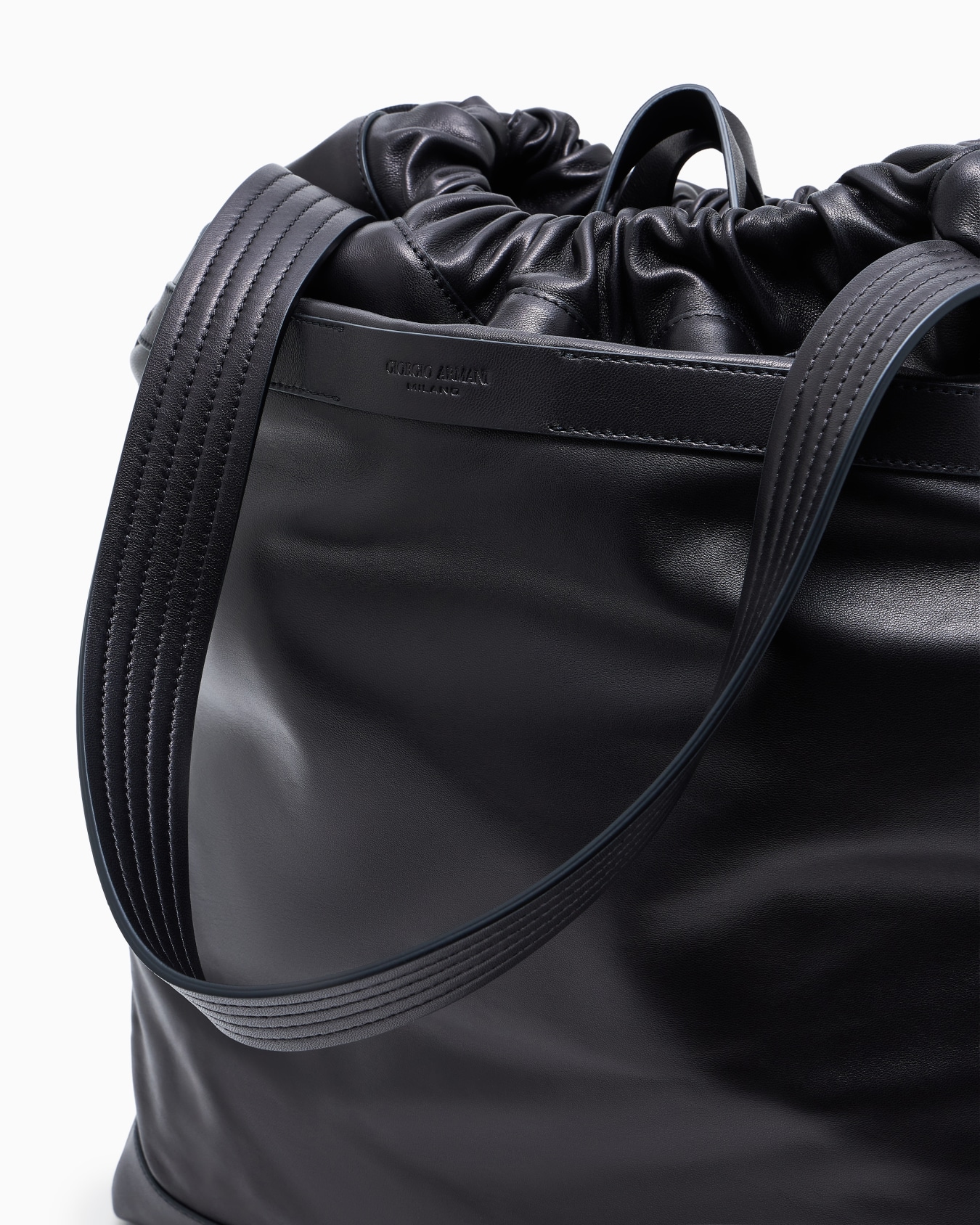 Nappa-leather shopper bag with shoulder strap Slide 5