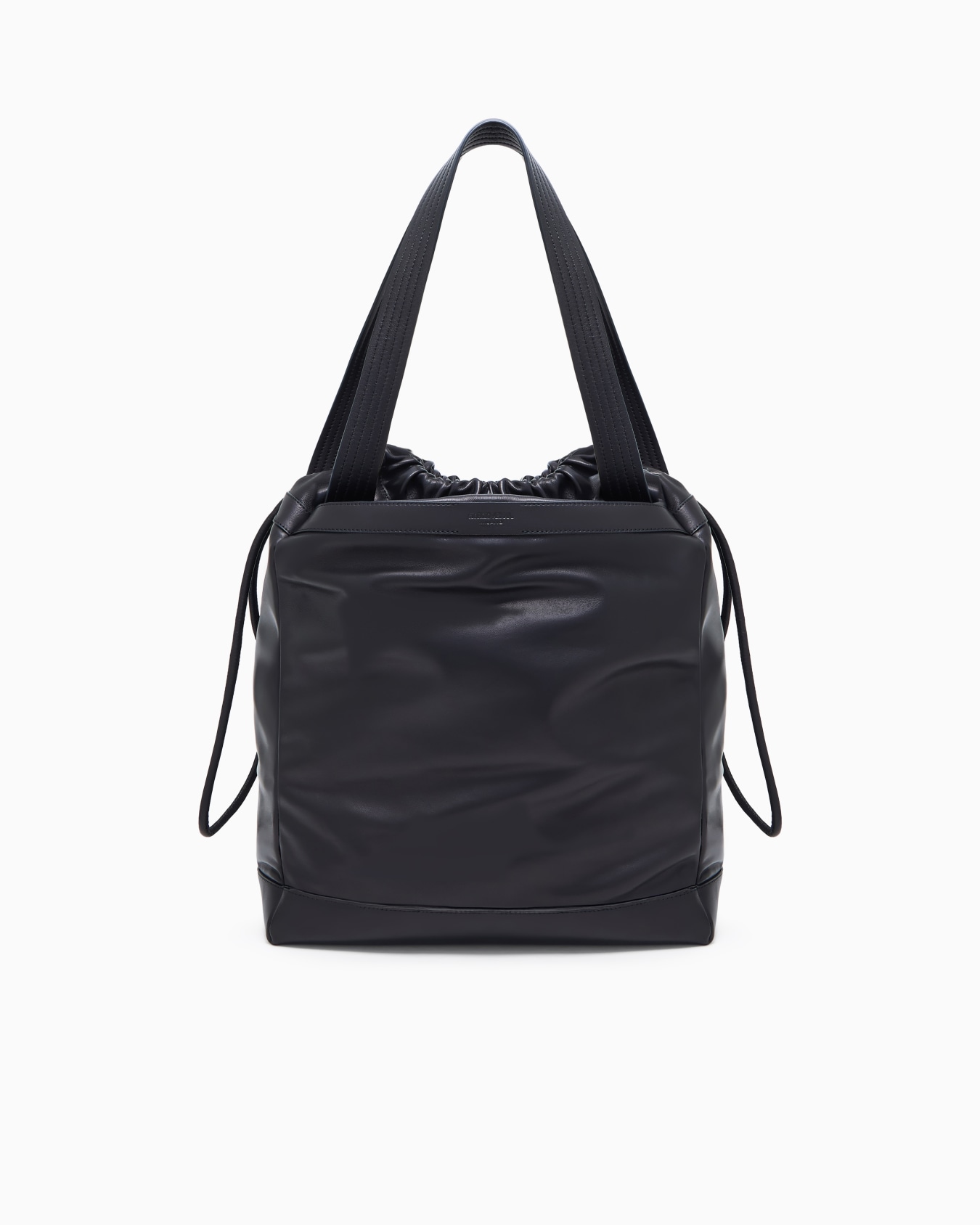 Nappa-leather shopper bag with shoulder strap Slide 0