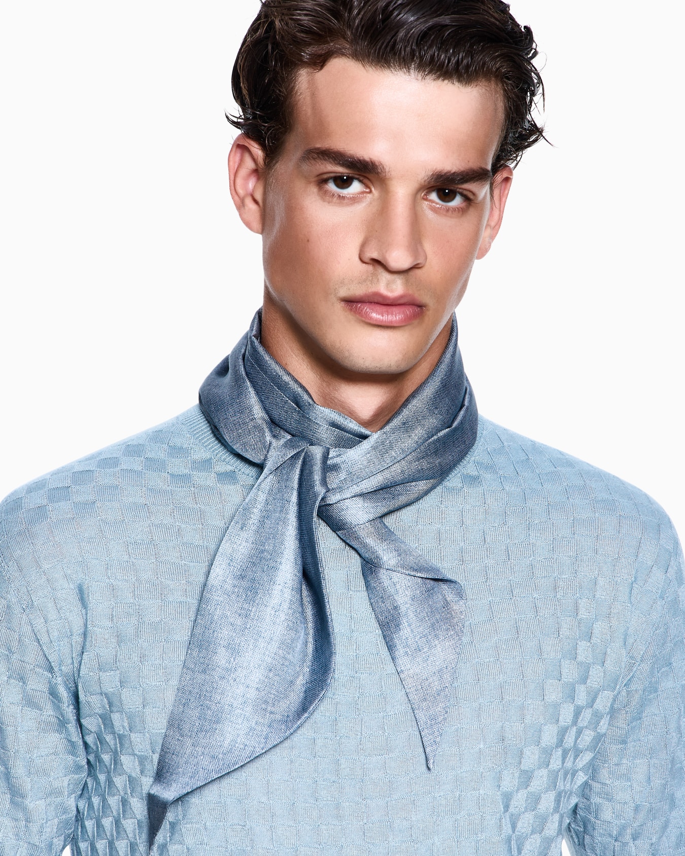 Silk scarf with a faded effect Slide 2