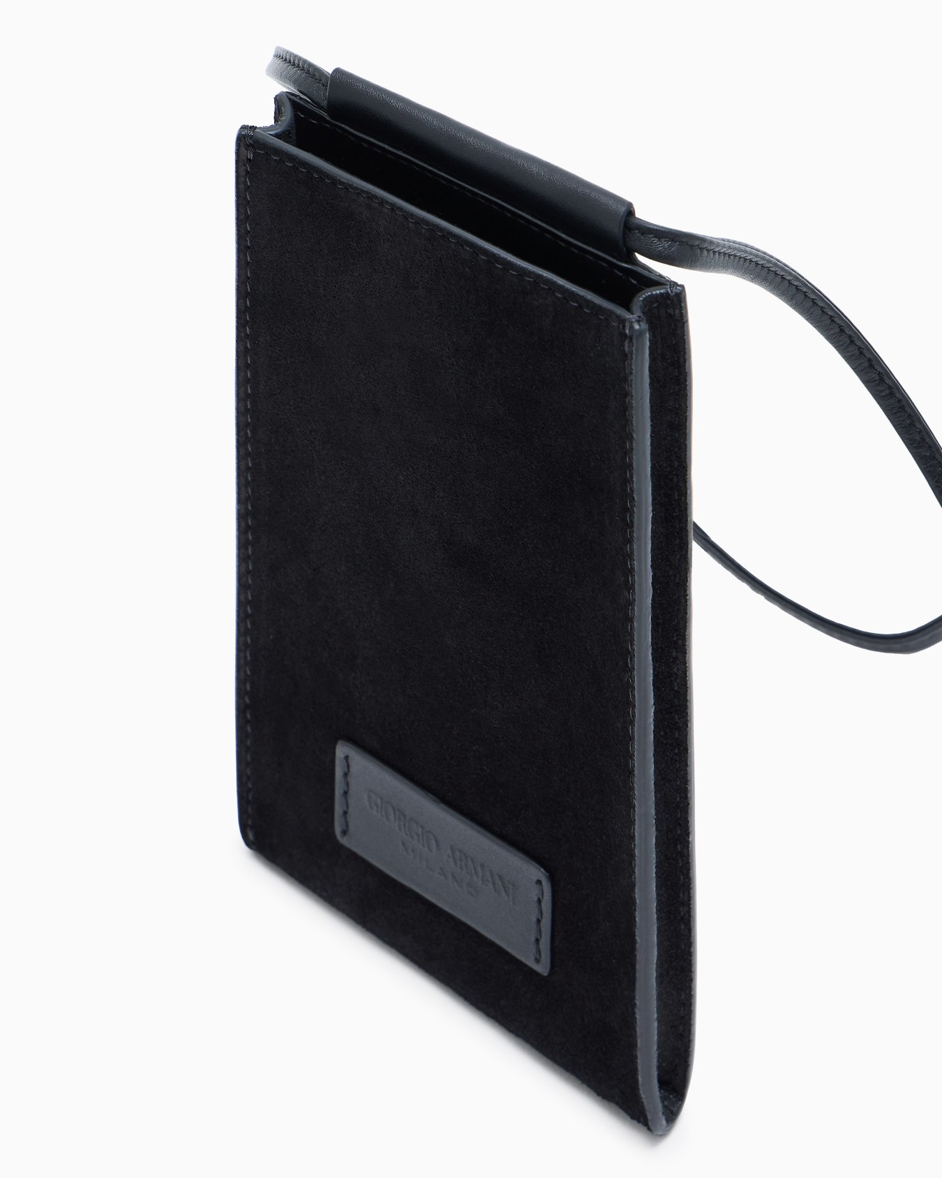 Calfskin and suede mobile phone holder Slide 3