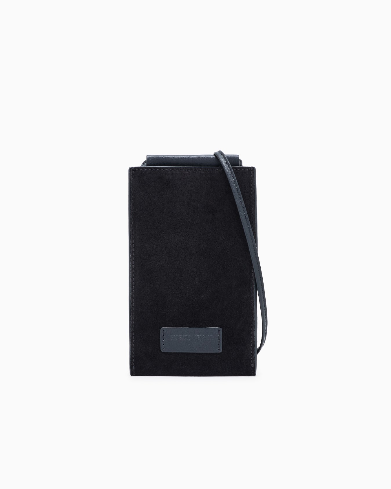 Calfskin and suede mobile phone holder Slide 0
