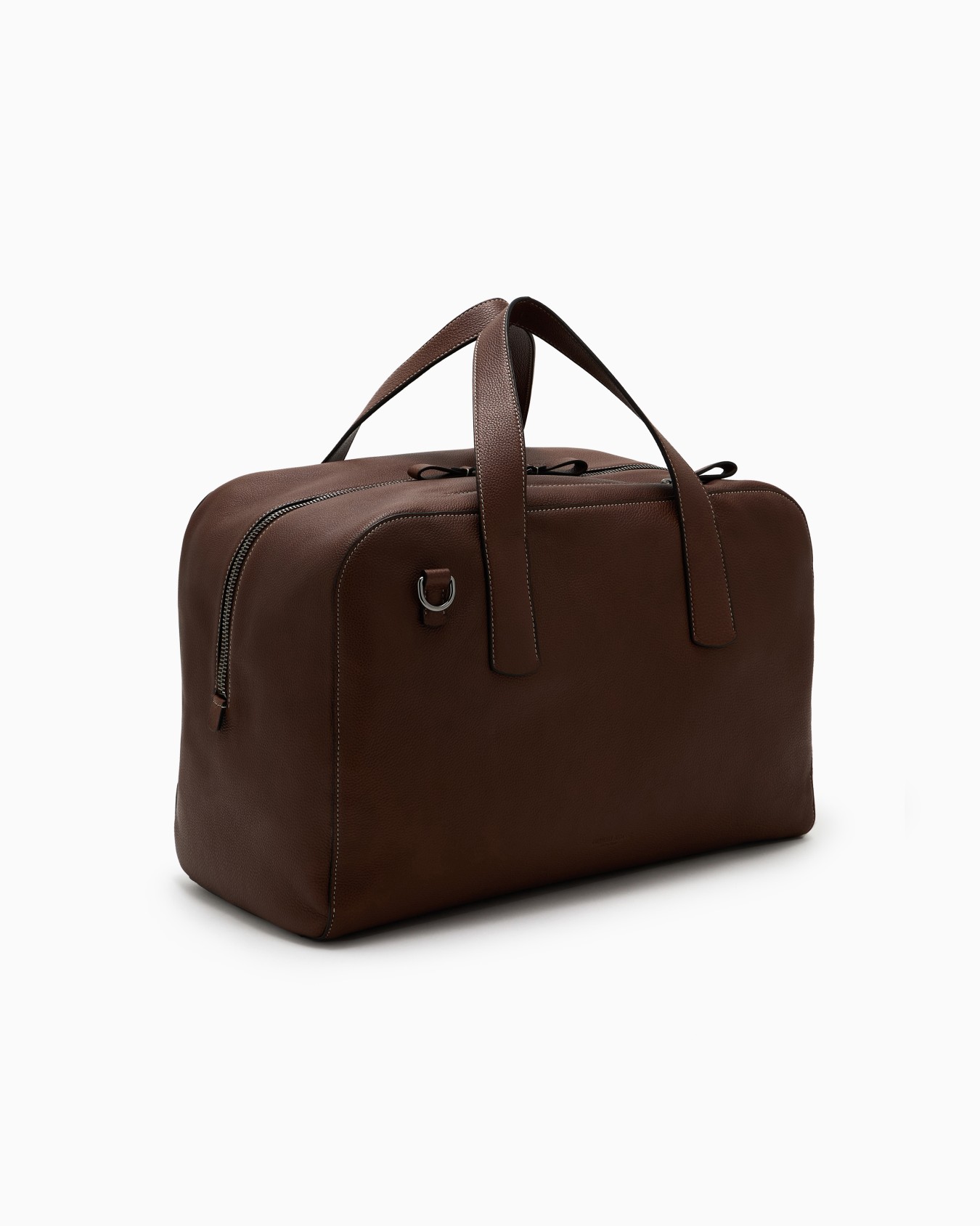 Pebbled leather duffel bag Slide 1