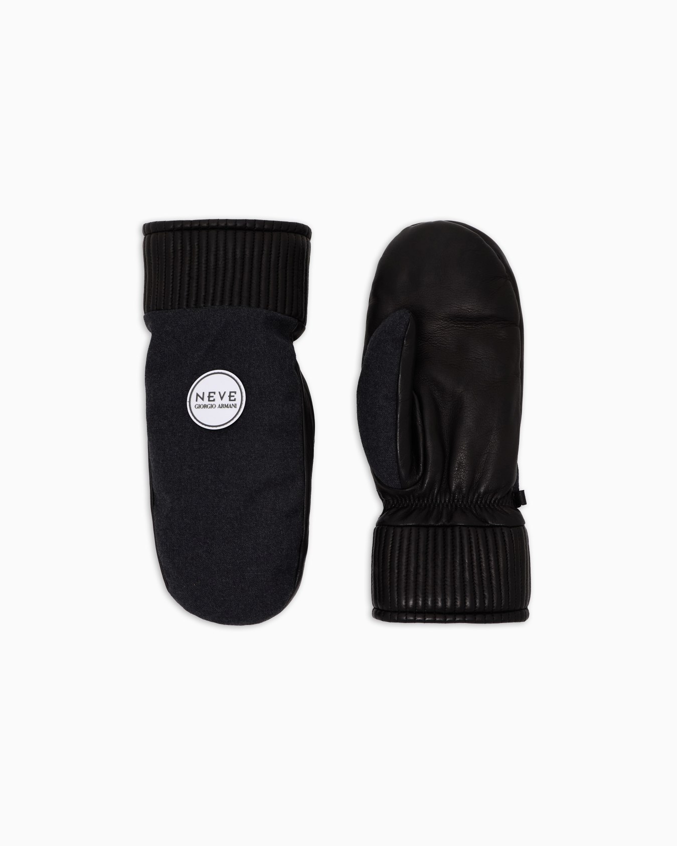 Giorgio Armani Neve virgin-wool and nappa-leather gloves Slide 0