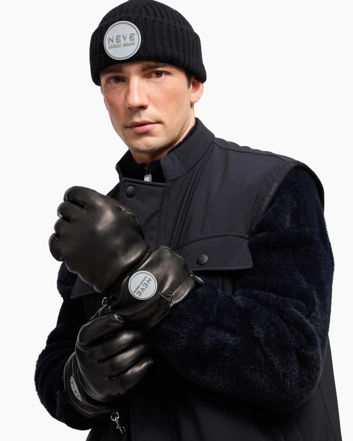 Guanti in pelle di agnello Giorgio Armani Neve Slide 3