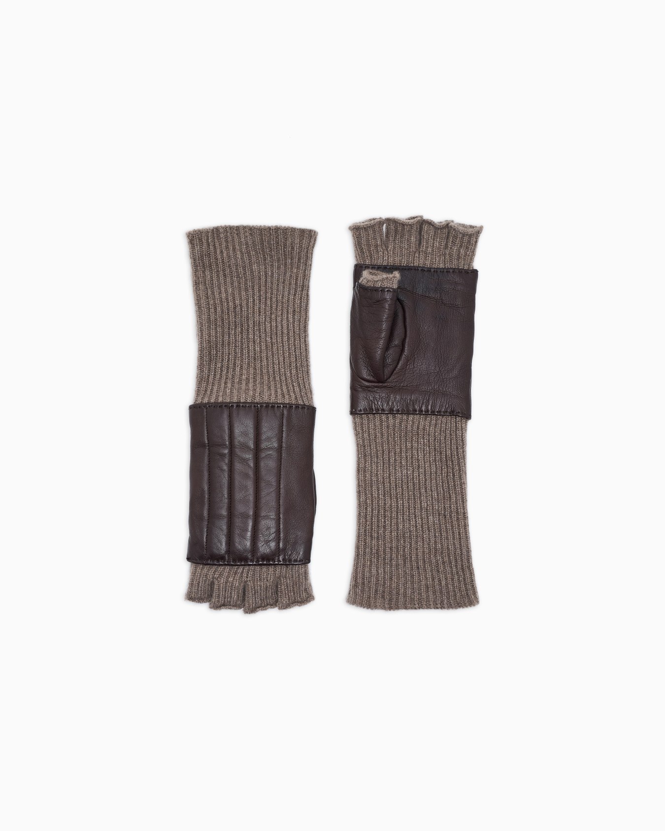 Cashmere and nappa leather gloves Slide 0
