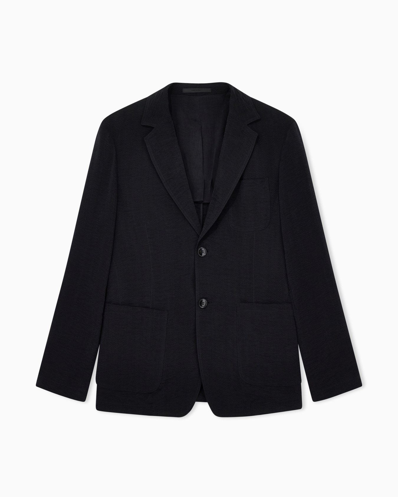 Chaqueta de abotonadura sencilla de cupro con motivo en tejido jacquard Diapositiva 0