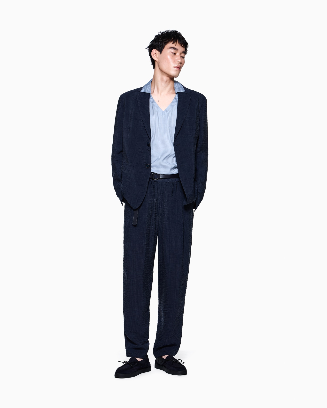 Regular Fit Blazer mit Reverskragen und Fischgratmuster Folie 1