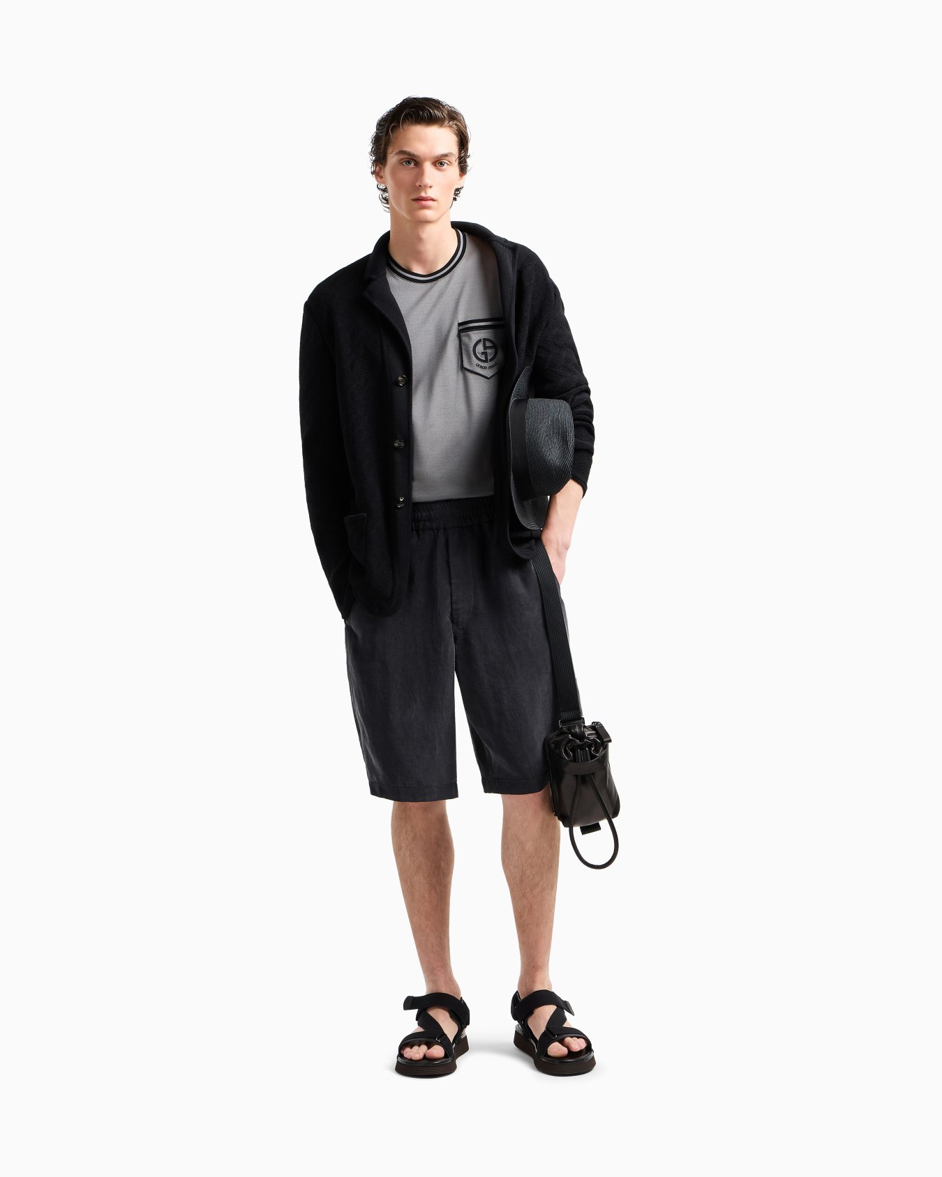 T-shirt in silk piqué jersey Slide 2