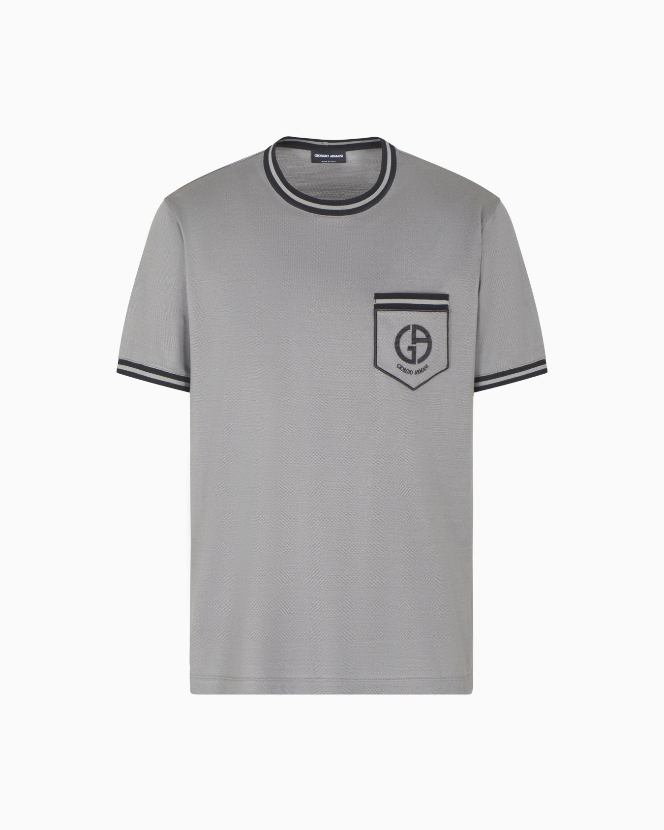 T-shirt in silk piqué jersey Slide 0