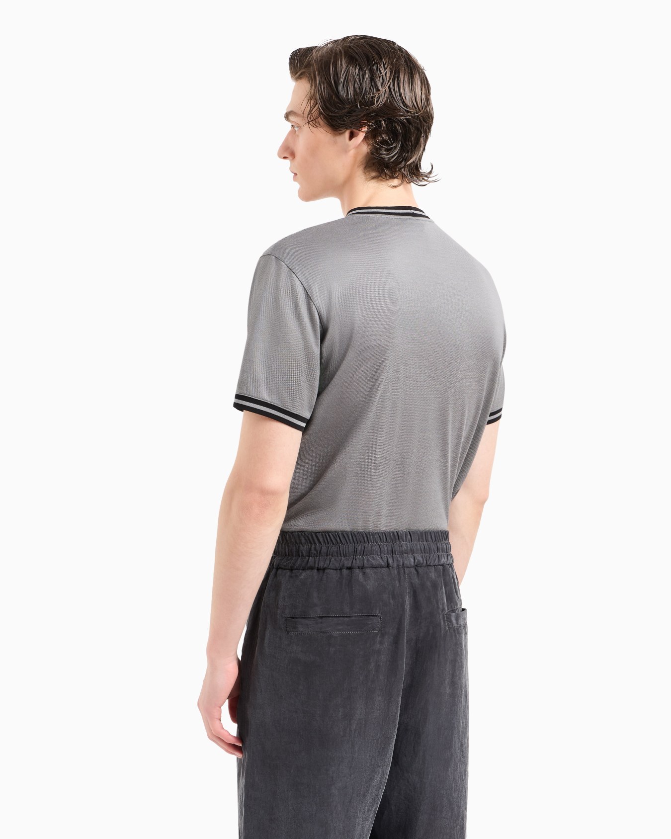 T-shirt in silk piqué jersey Slide 3