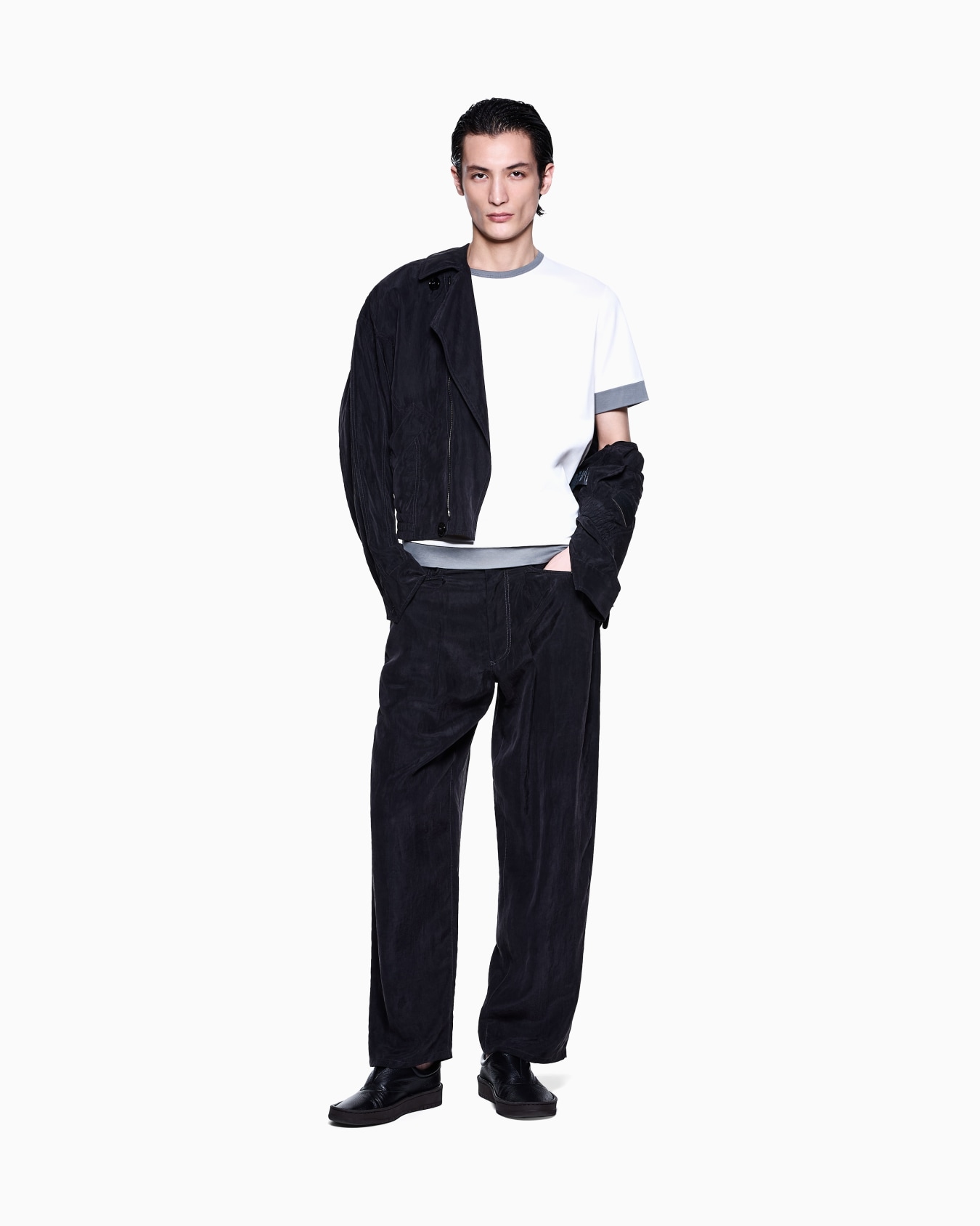 Organic cotton jersey crew-neck T-shirt Slide 1