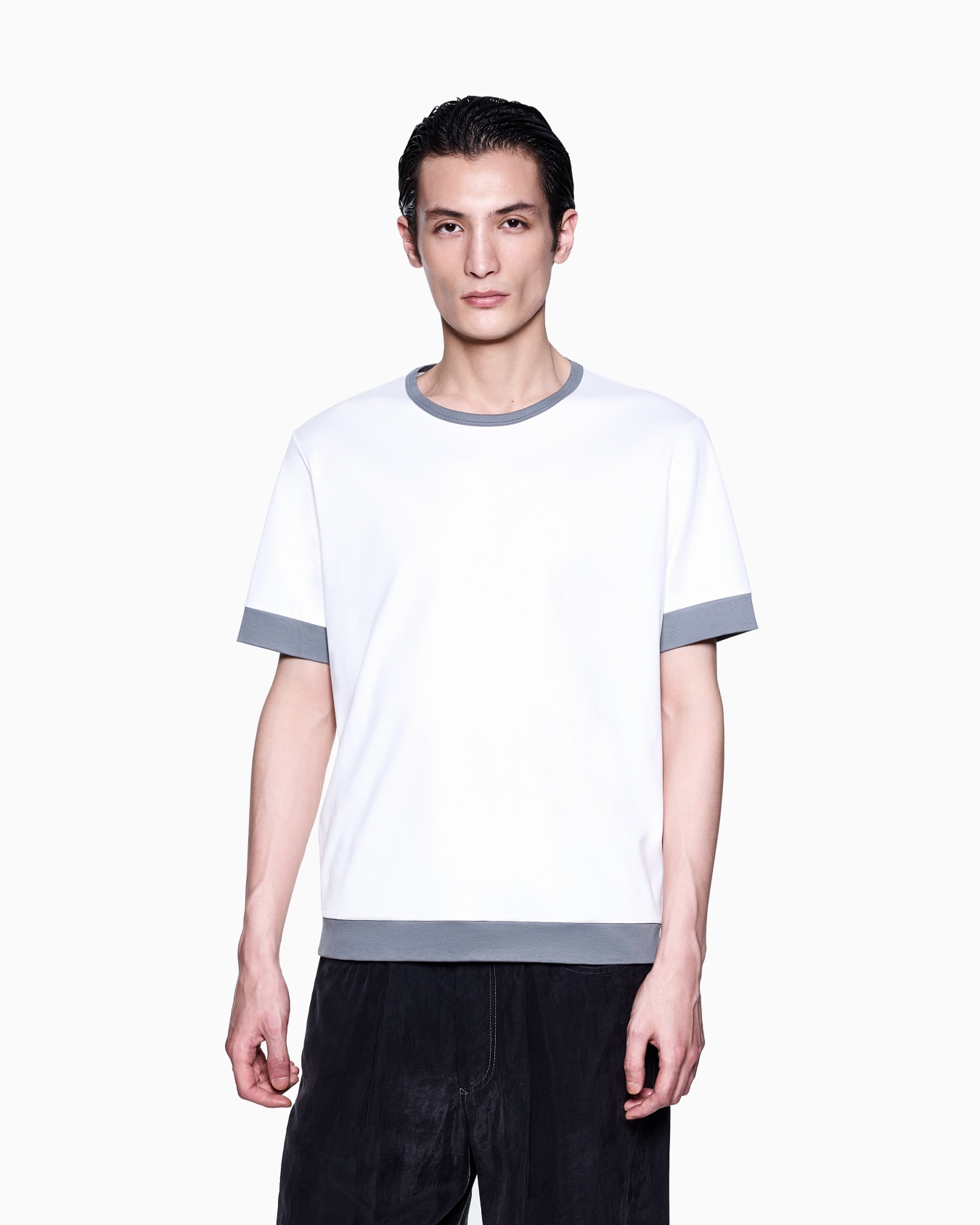 Organic cotton jersey crew-neck T-shirt Slide 3
