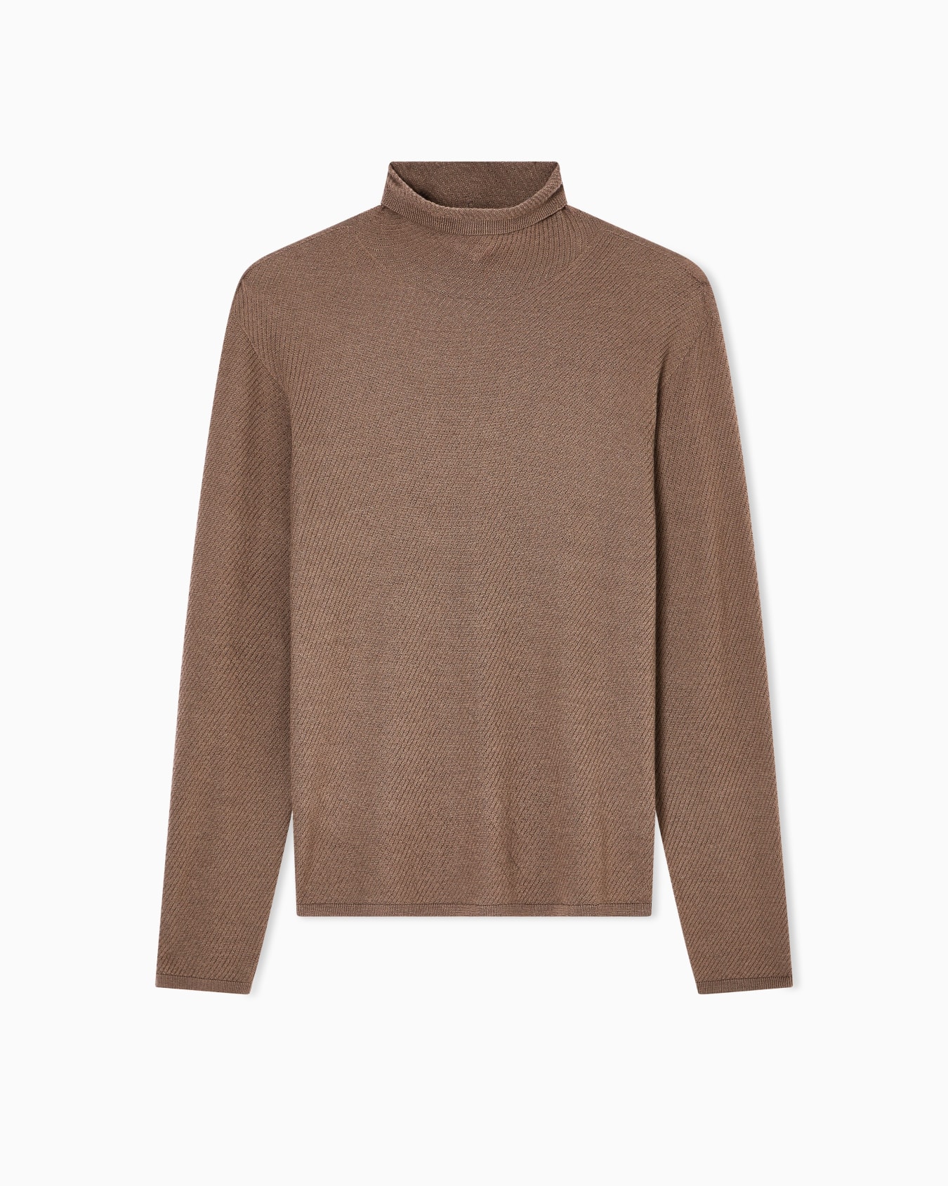 Virgin wool, silk and cashmere mock-neck jumper Slide 0