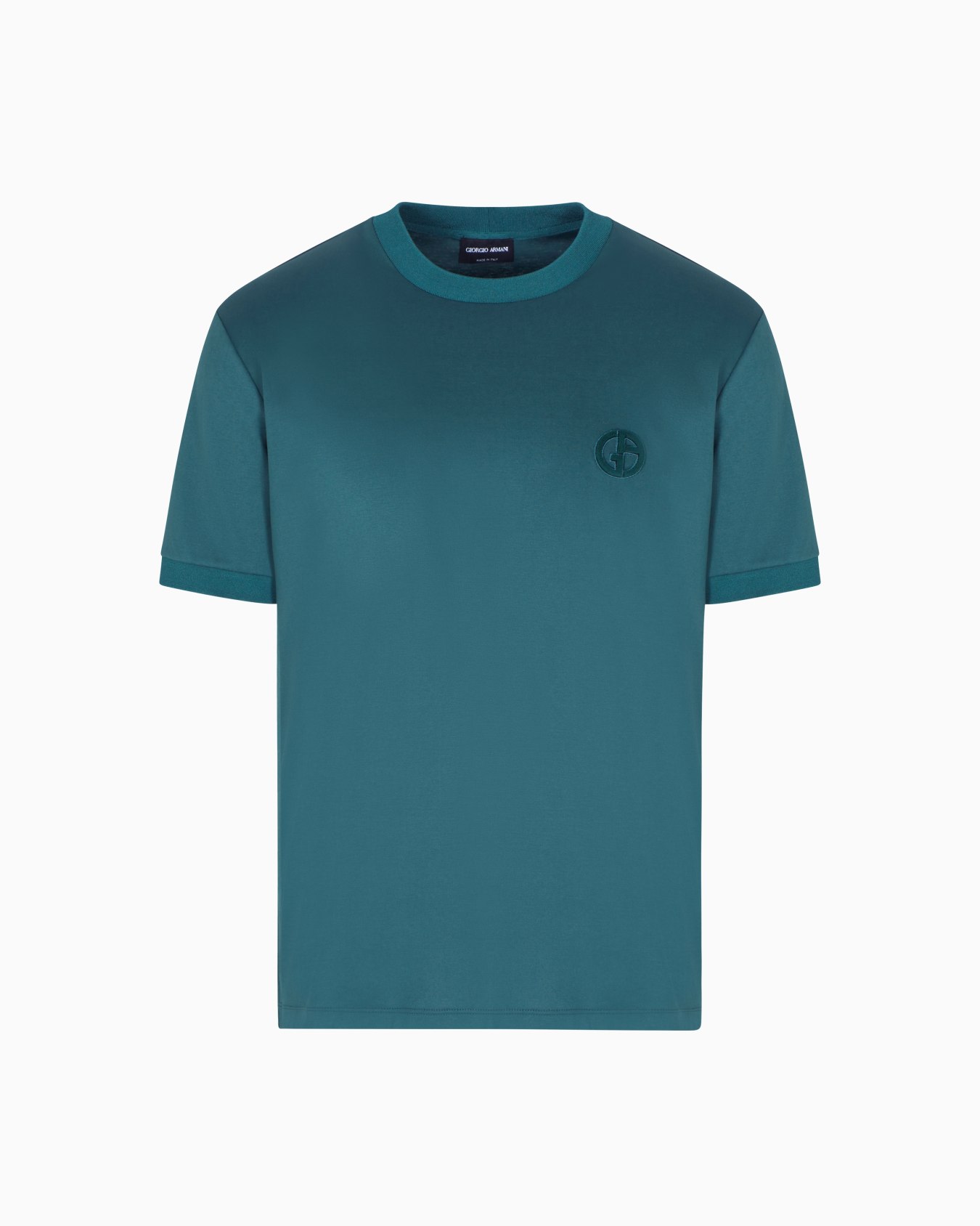 T-Shirt aus Interlock-Baumwolle mit GA-Logostickerei Folie 0