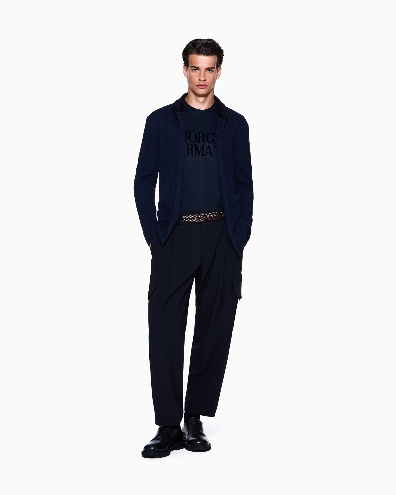 Cotton-interlock T-shirt with embroidered logo Slide 1